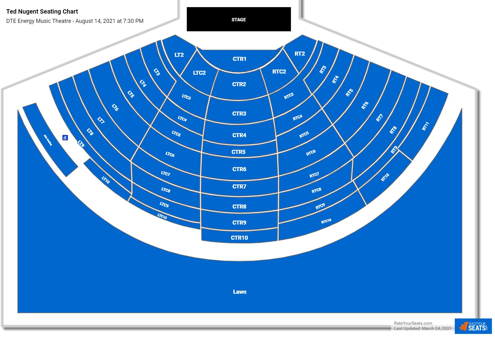 DTE Energy Music Theatre Seating Chart - RateYourSeats.com