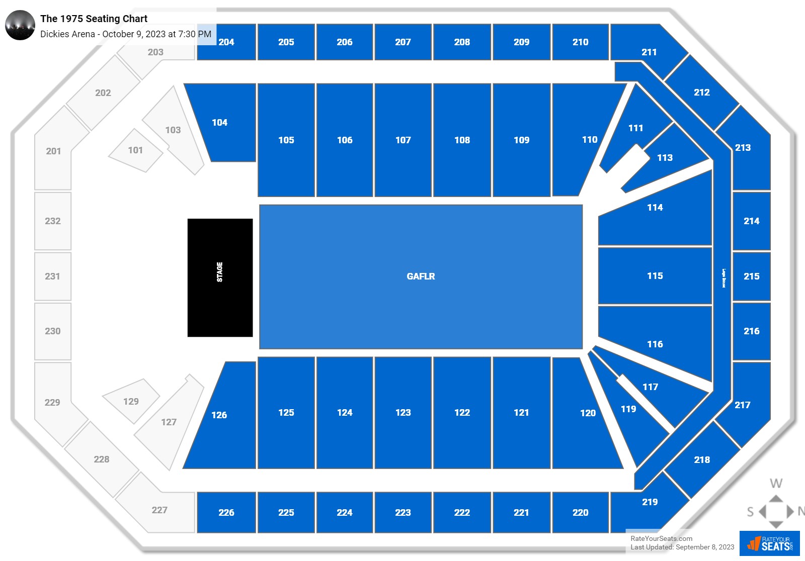 Dickies Arena Concert Seating Chart - RateYourSeats.com