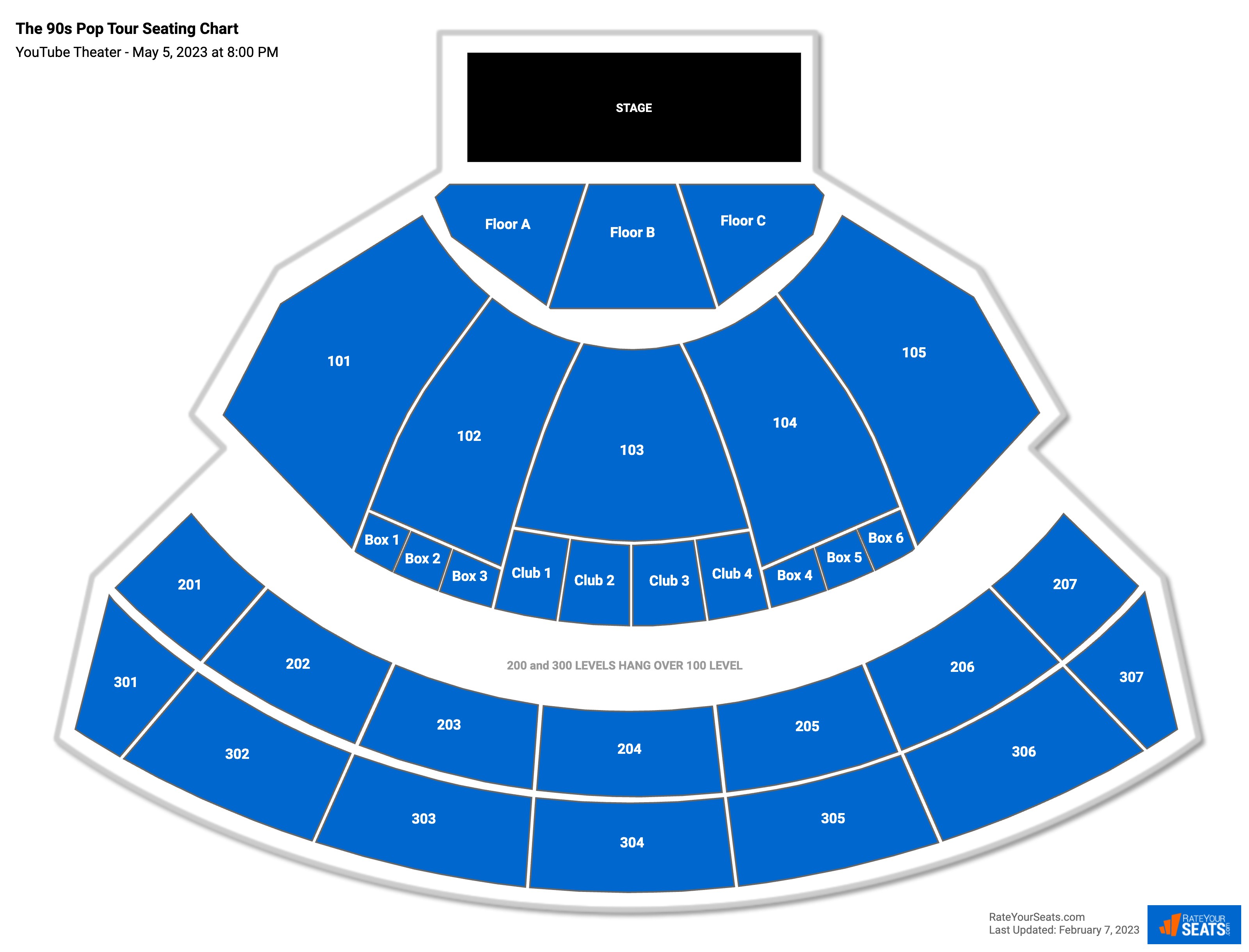 YouTube Theater Seating Chart