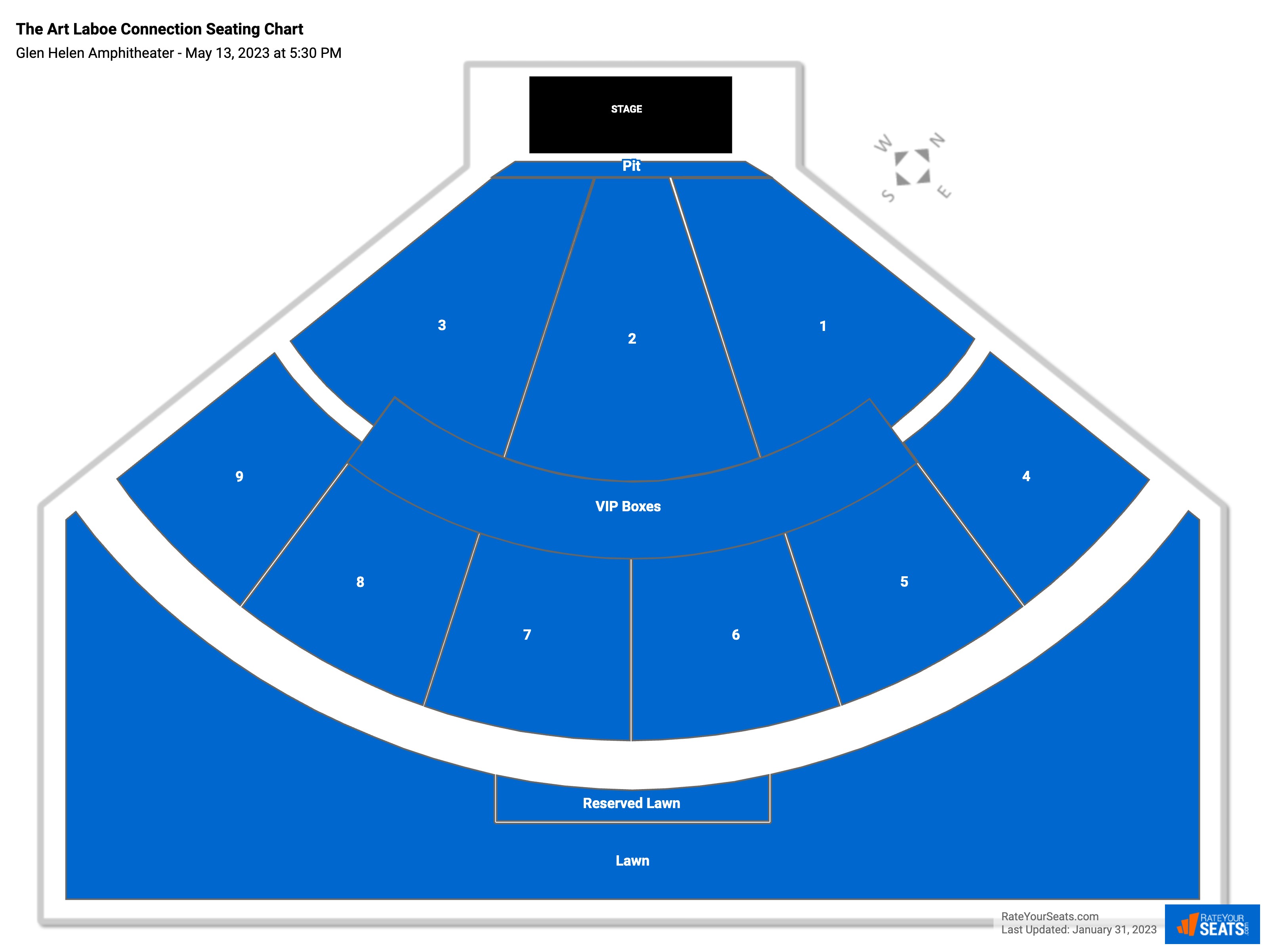 Glen Helen Amphitheater Seating Chart - RateYourSeats.com