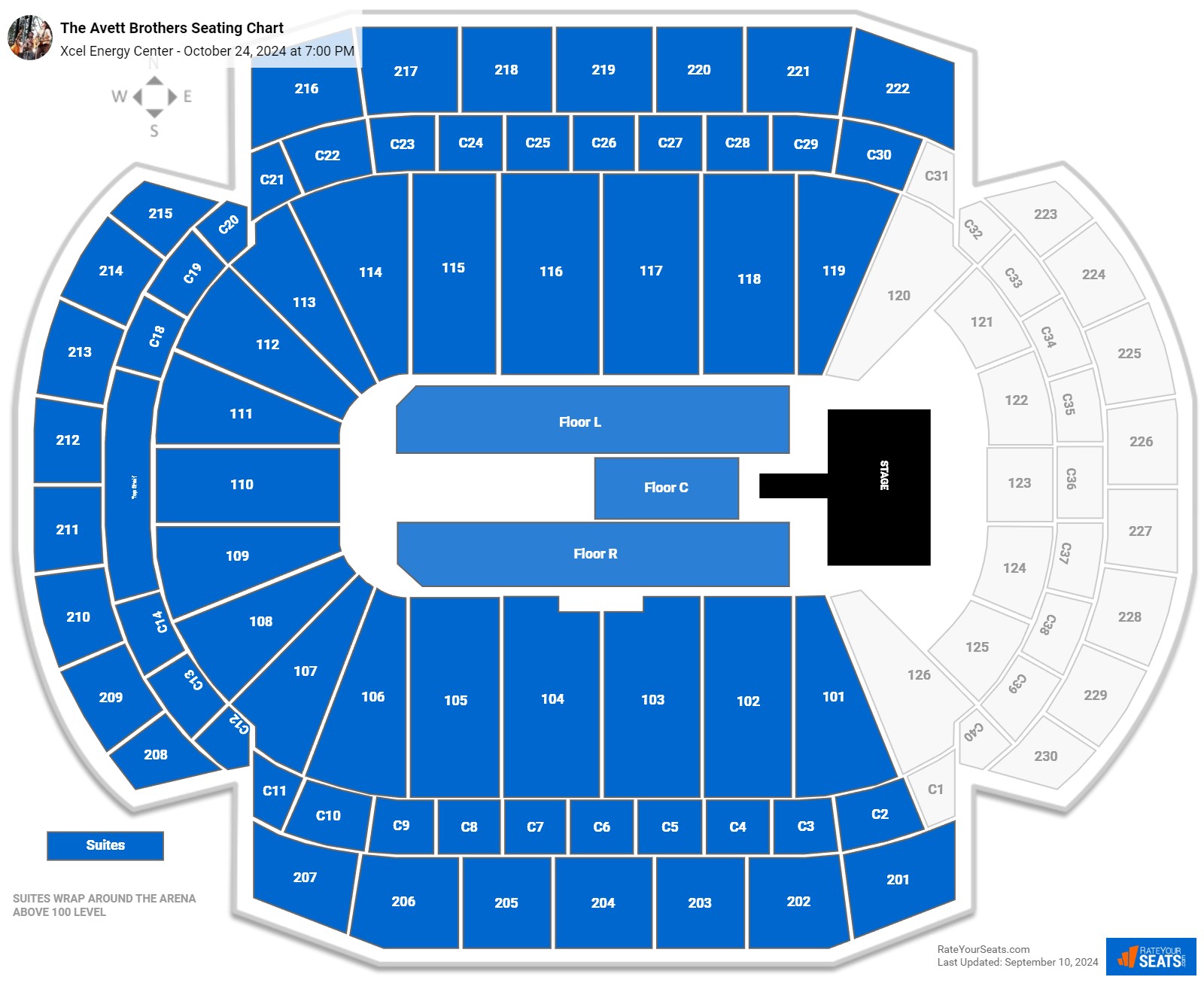 Xcel Energy Center Concert Seating Chart - RateYourSeats.com