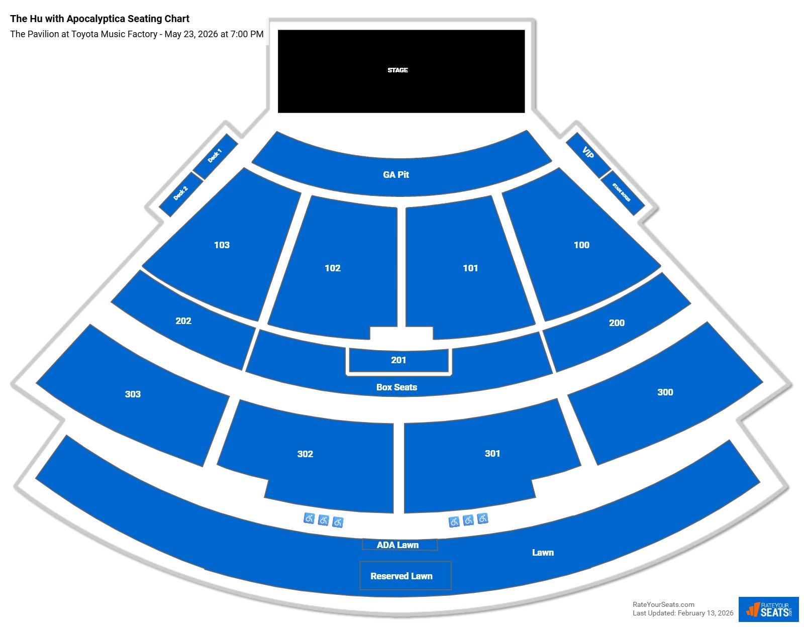 The Hu with Apocalyptica seating chart The Pavilion at Toyota Music Factory