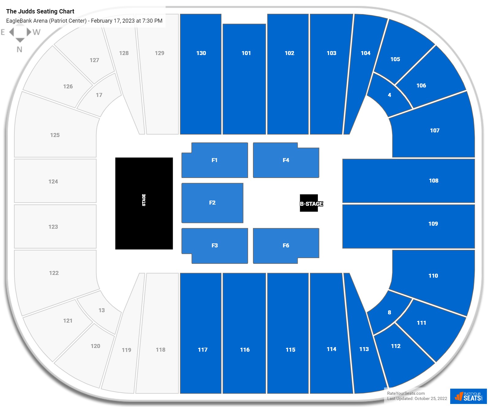 EagleBank Arena Seating Chart