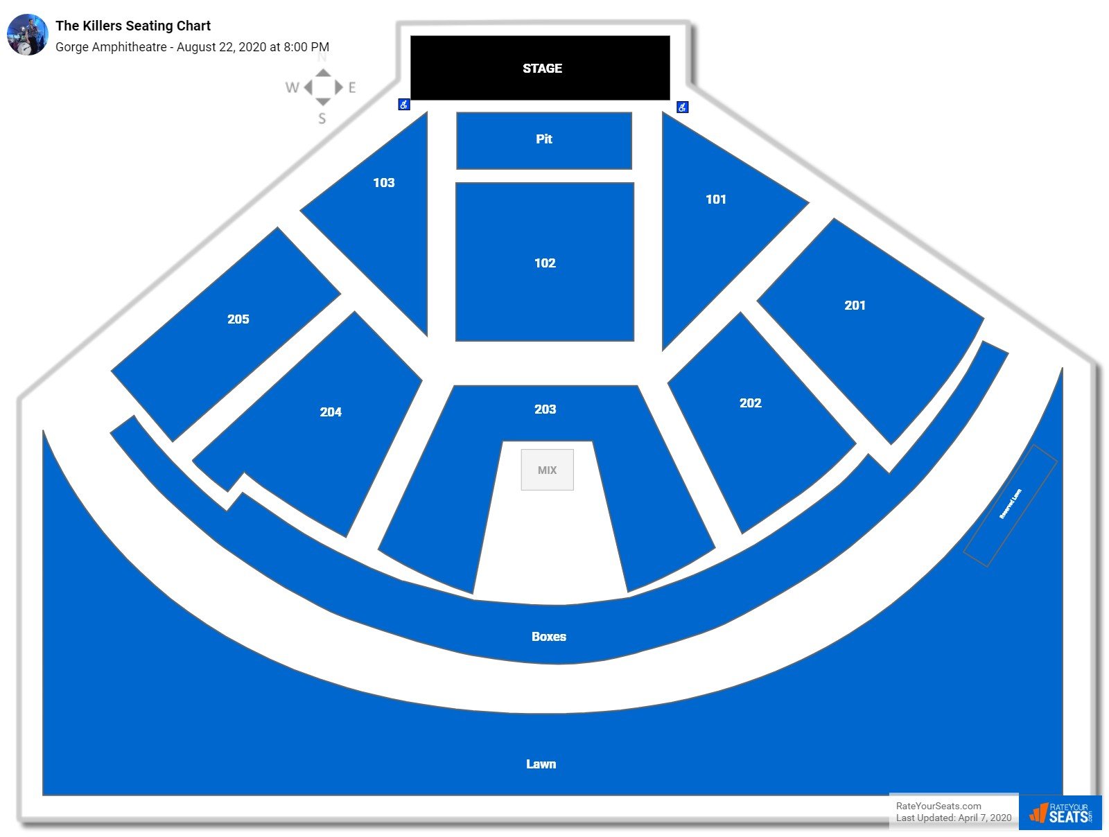 Amphitheatre Seating Chart View