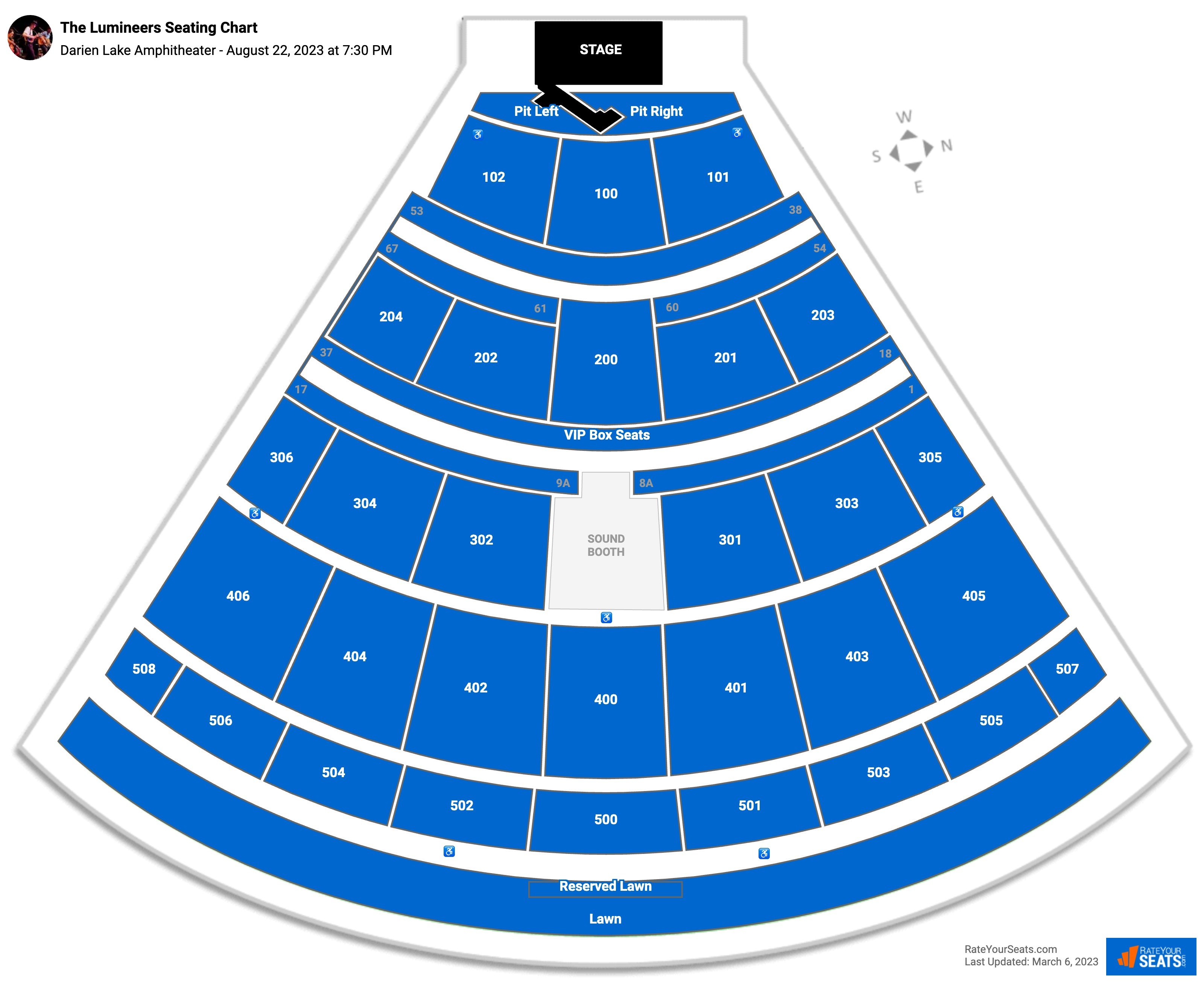 Darien Lake Amphitheater Seating Chart