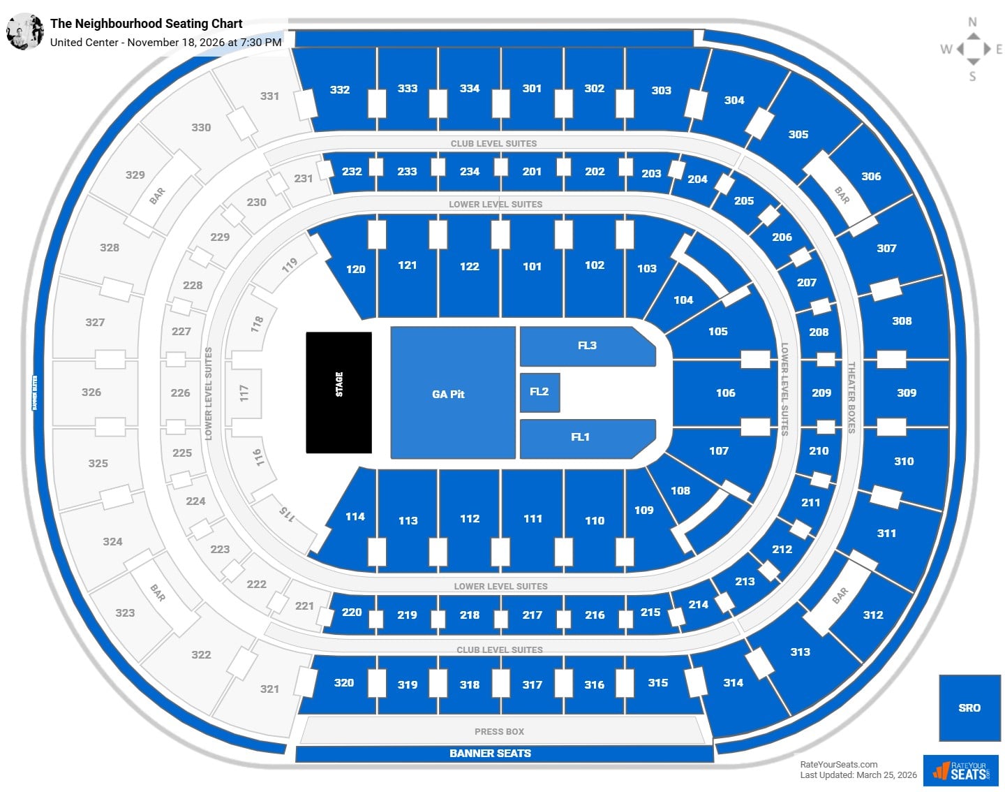 The Neighbourhood seating chart United Center