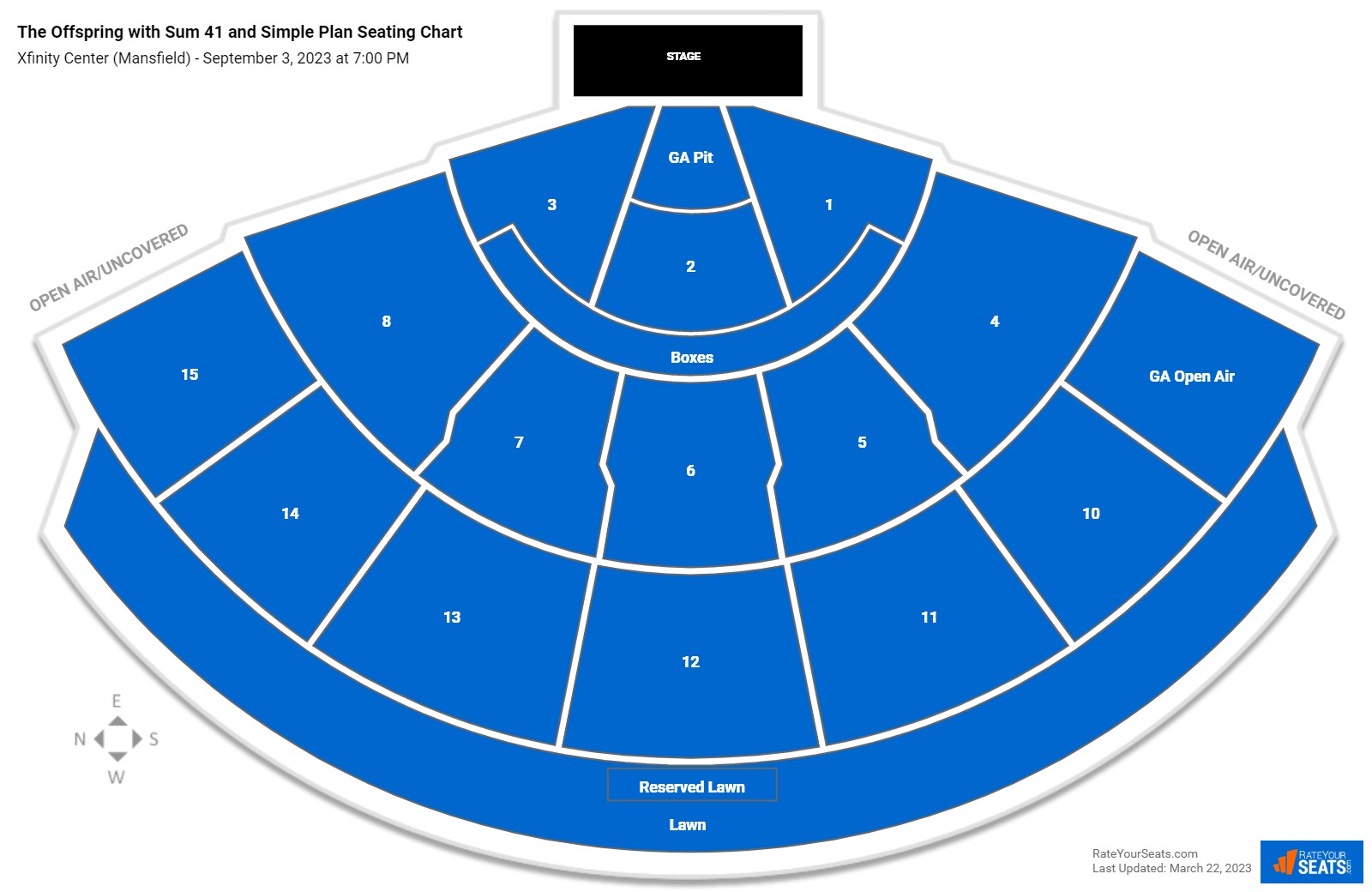 Xfinity Center Seating Chart