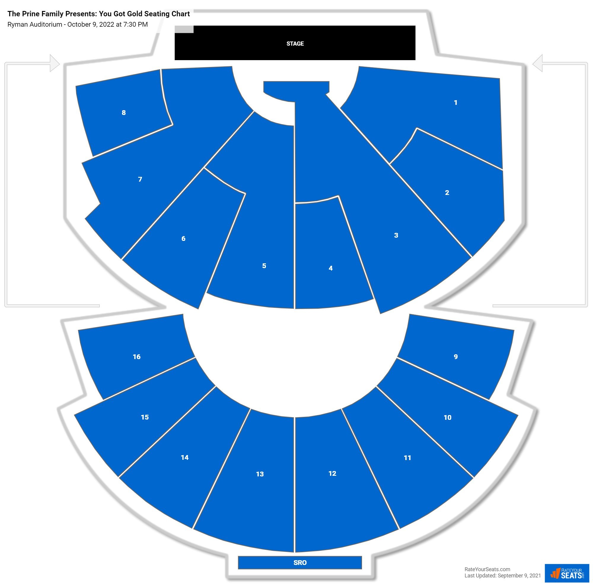 Ryman Auditorium Seating Chart - RateYourSeats.com