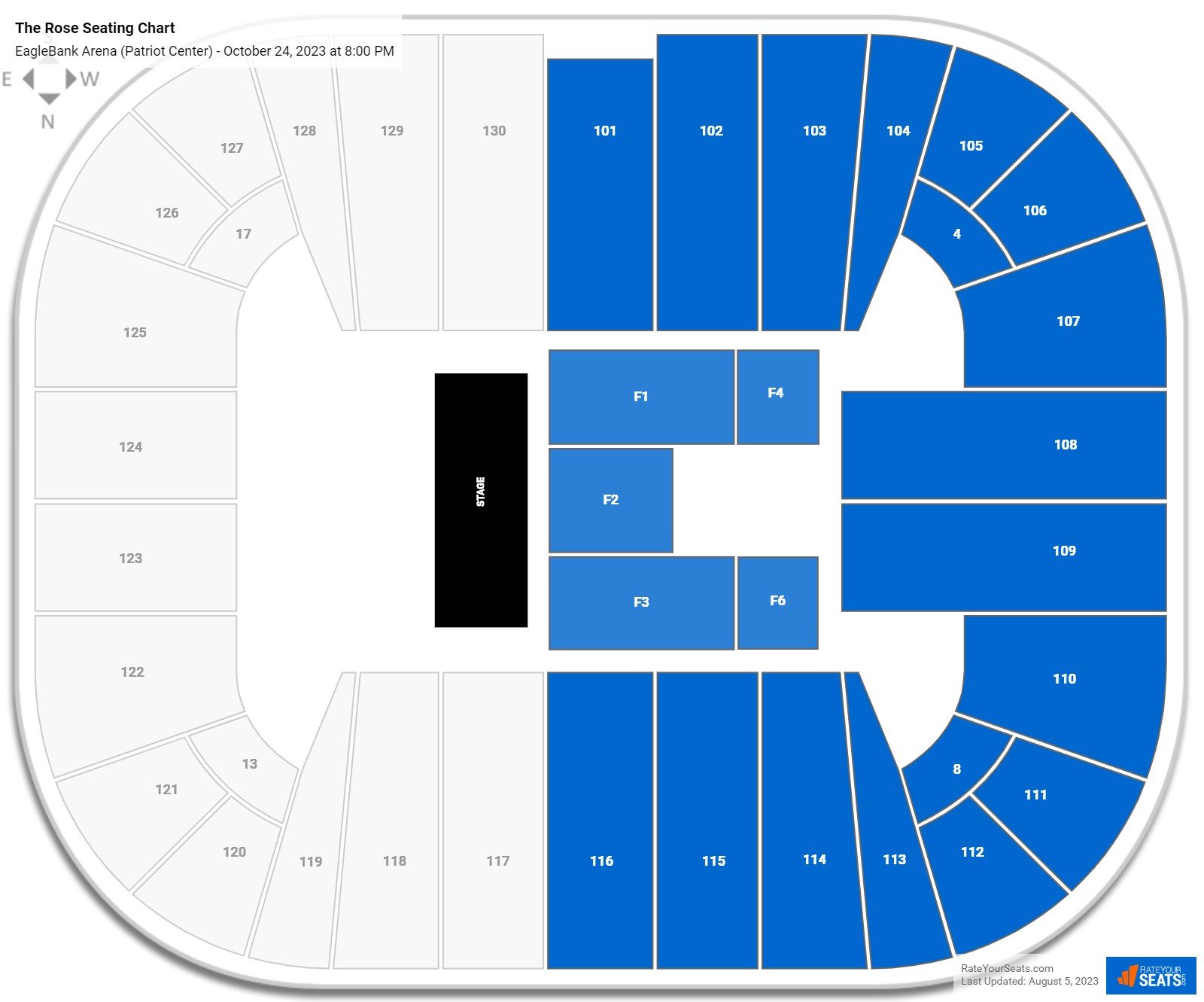 EagleBank Arena Seating Chart