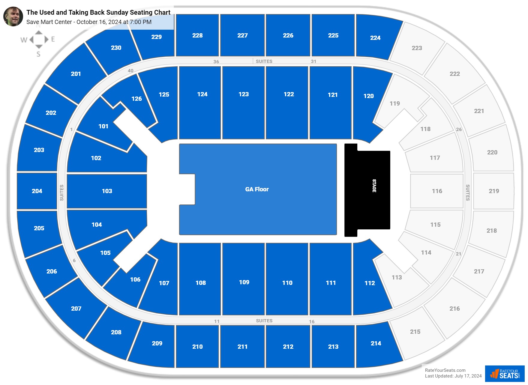 Save Mart Center Seating Chart - RateYourSeats.com