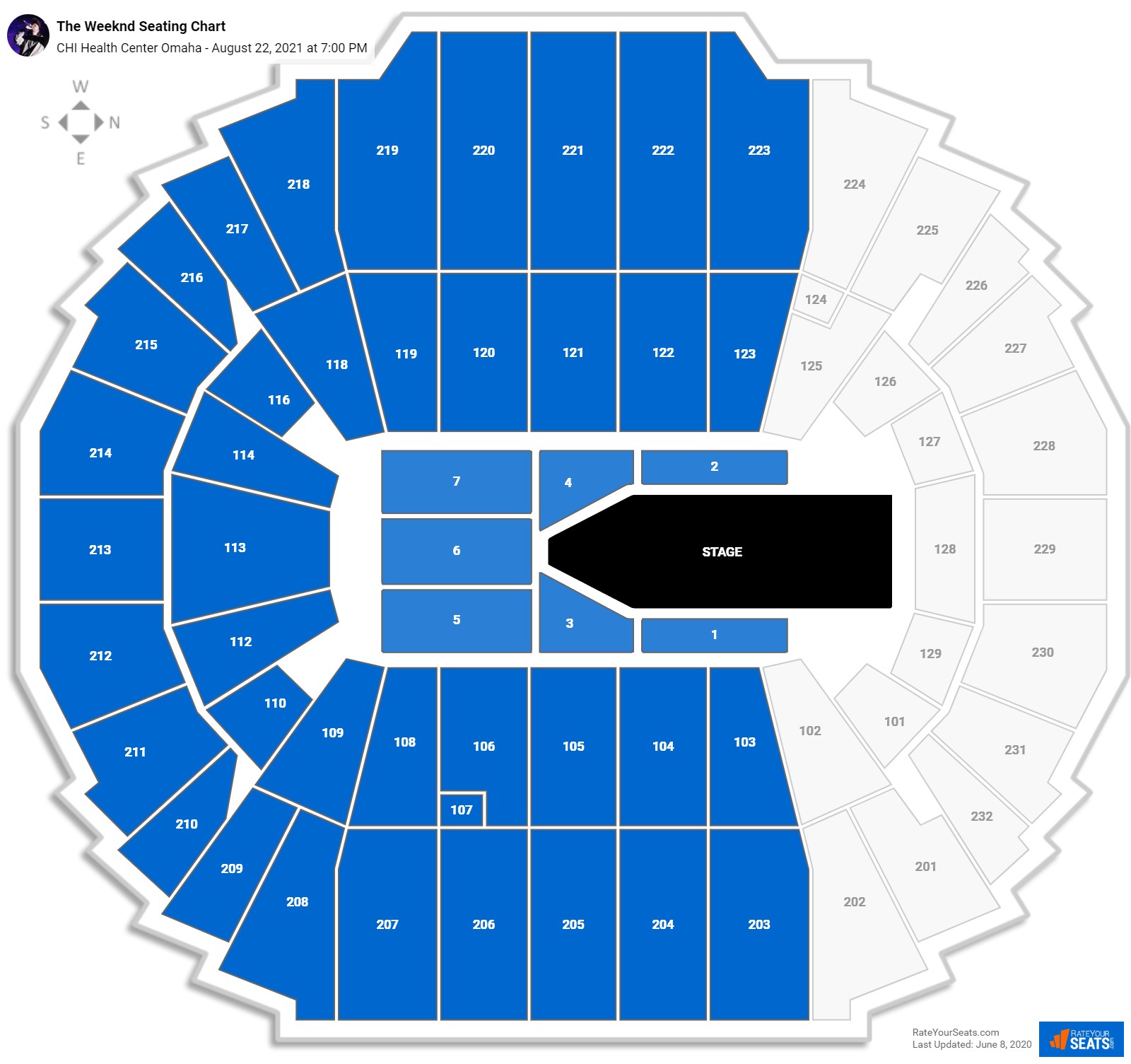 CHI Health Center Omaha Seating Charts for Concerts