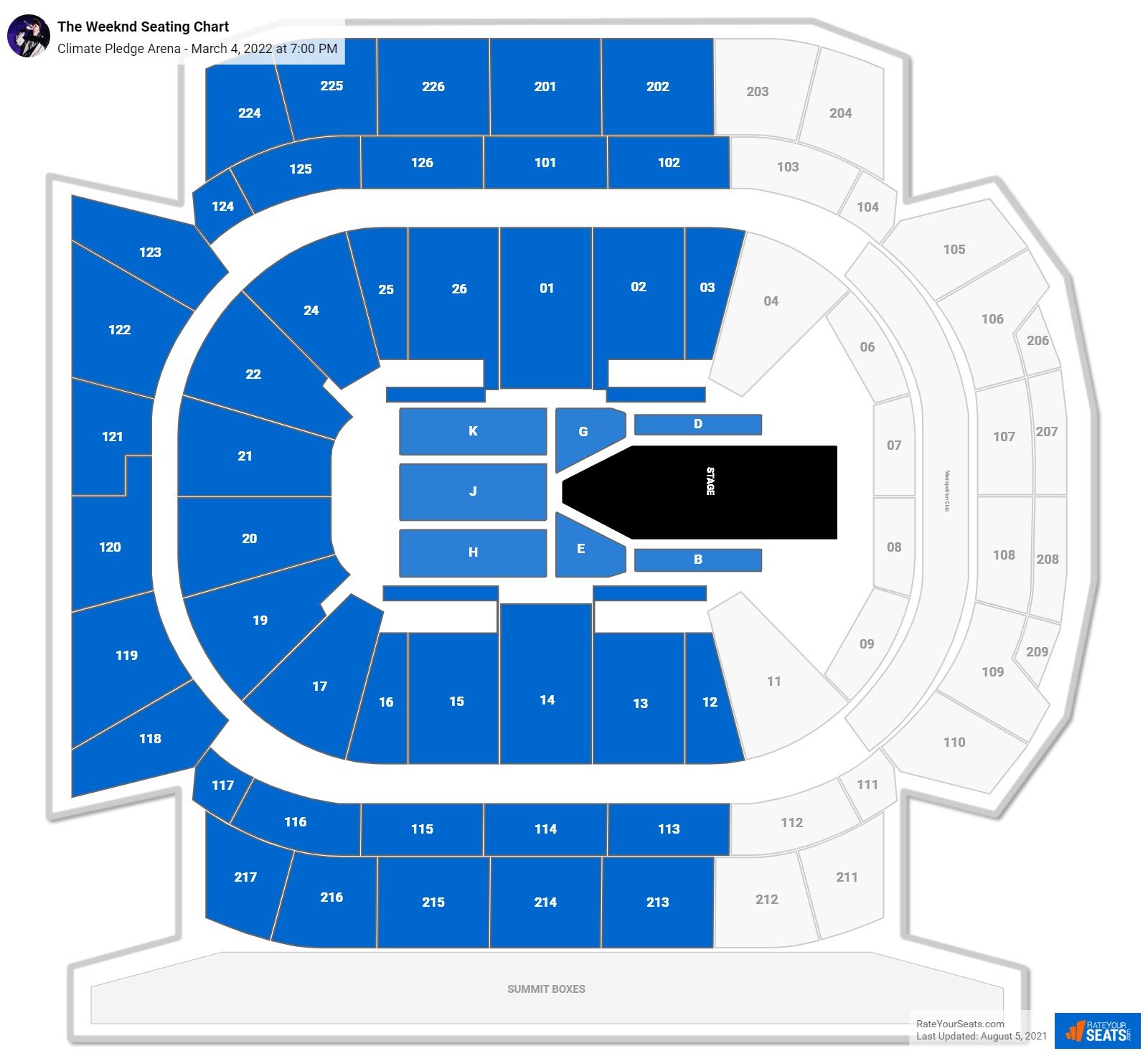 Climate Pledge Arena Concert Seating Chart