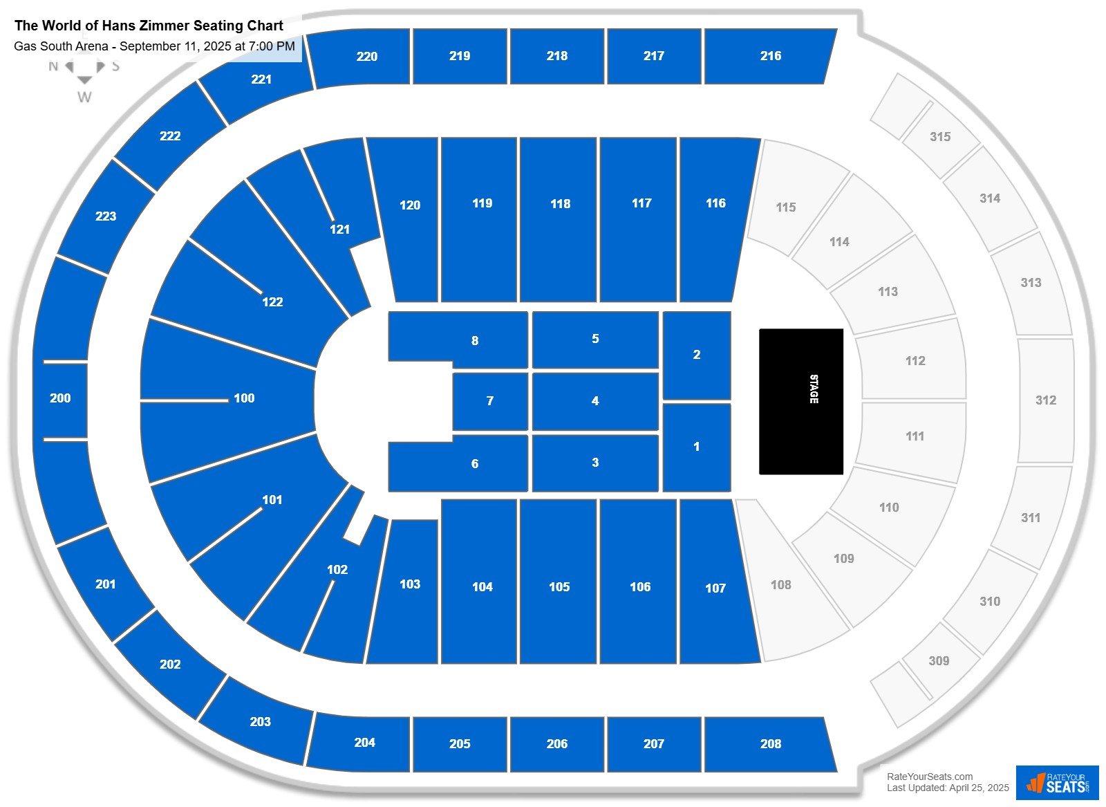 The World of Hans Zimmer seating chart Gas South Arena