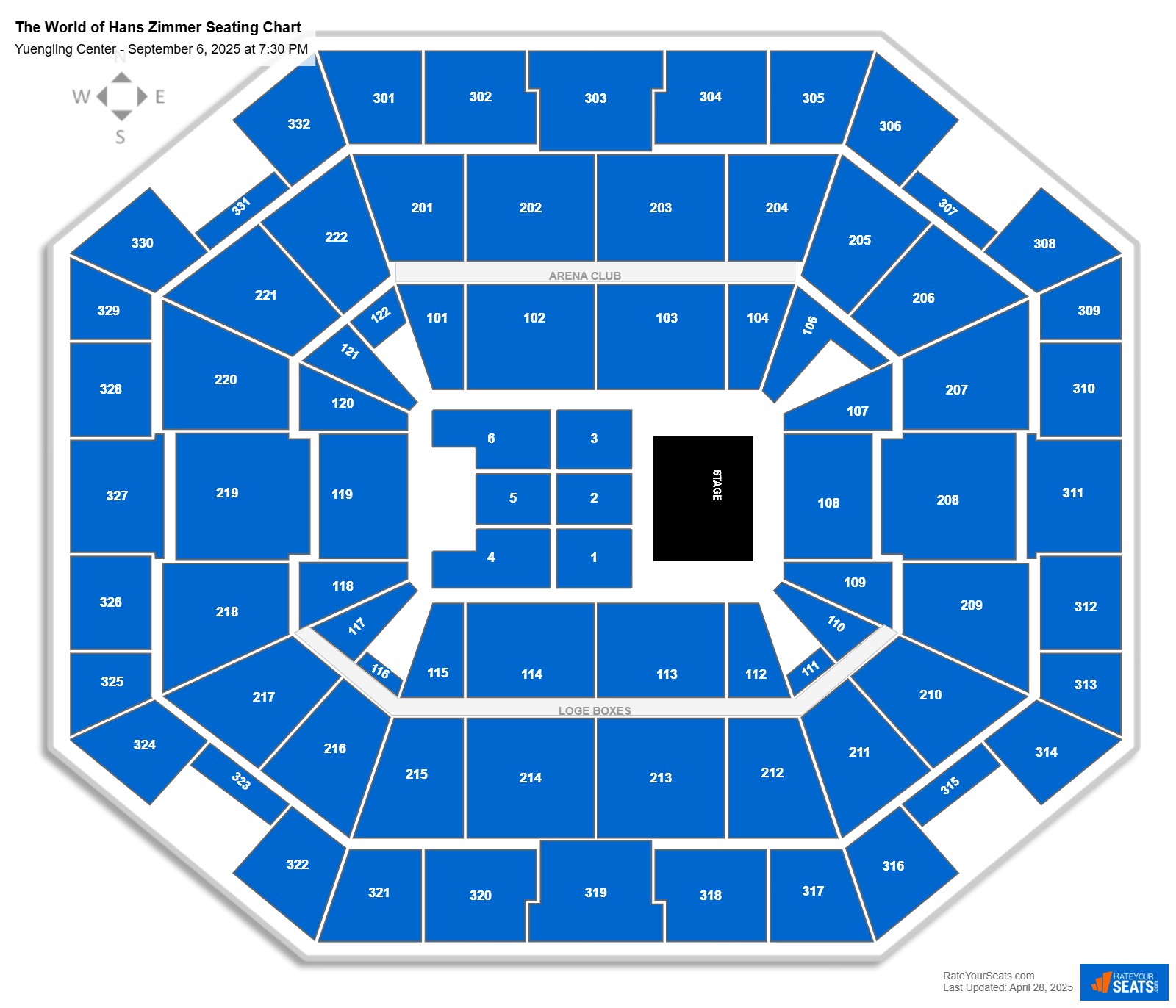 The World of Hans Zimmer seating chart Yuengling Center