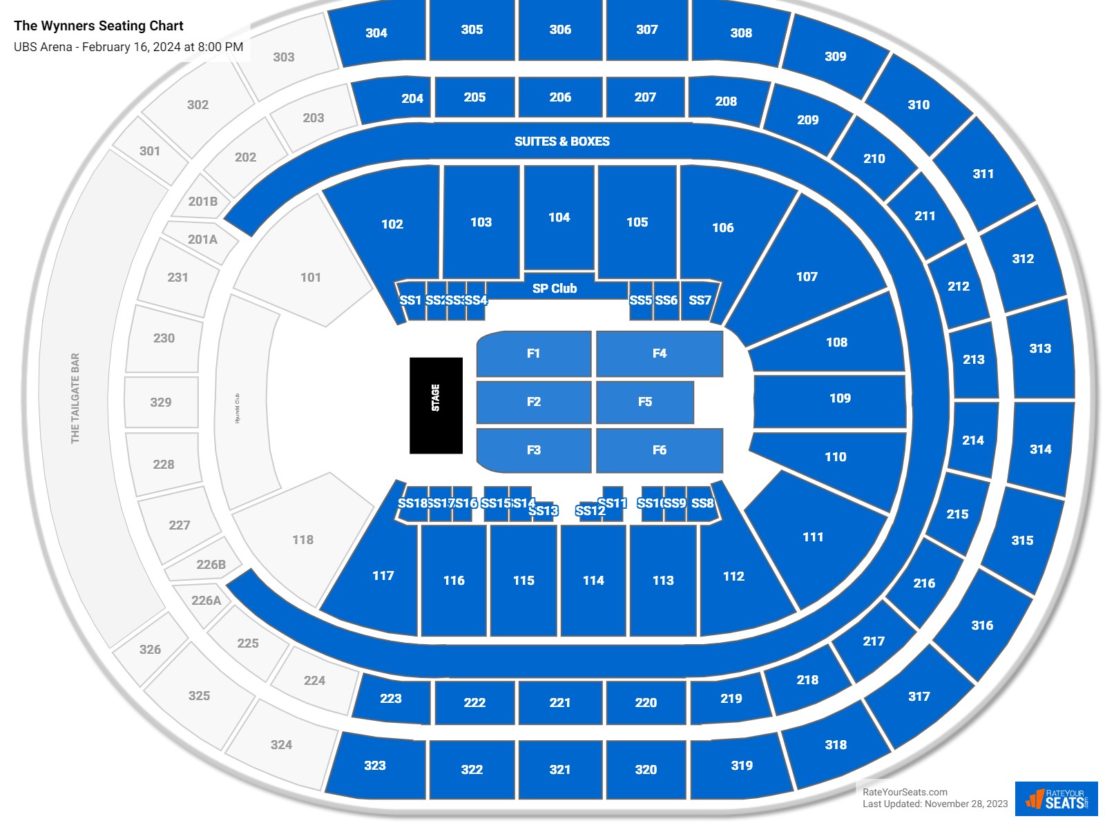 UBS Arena Concert Seating Chart