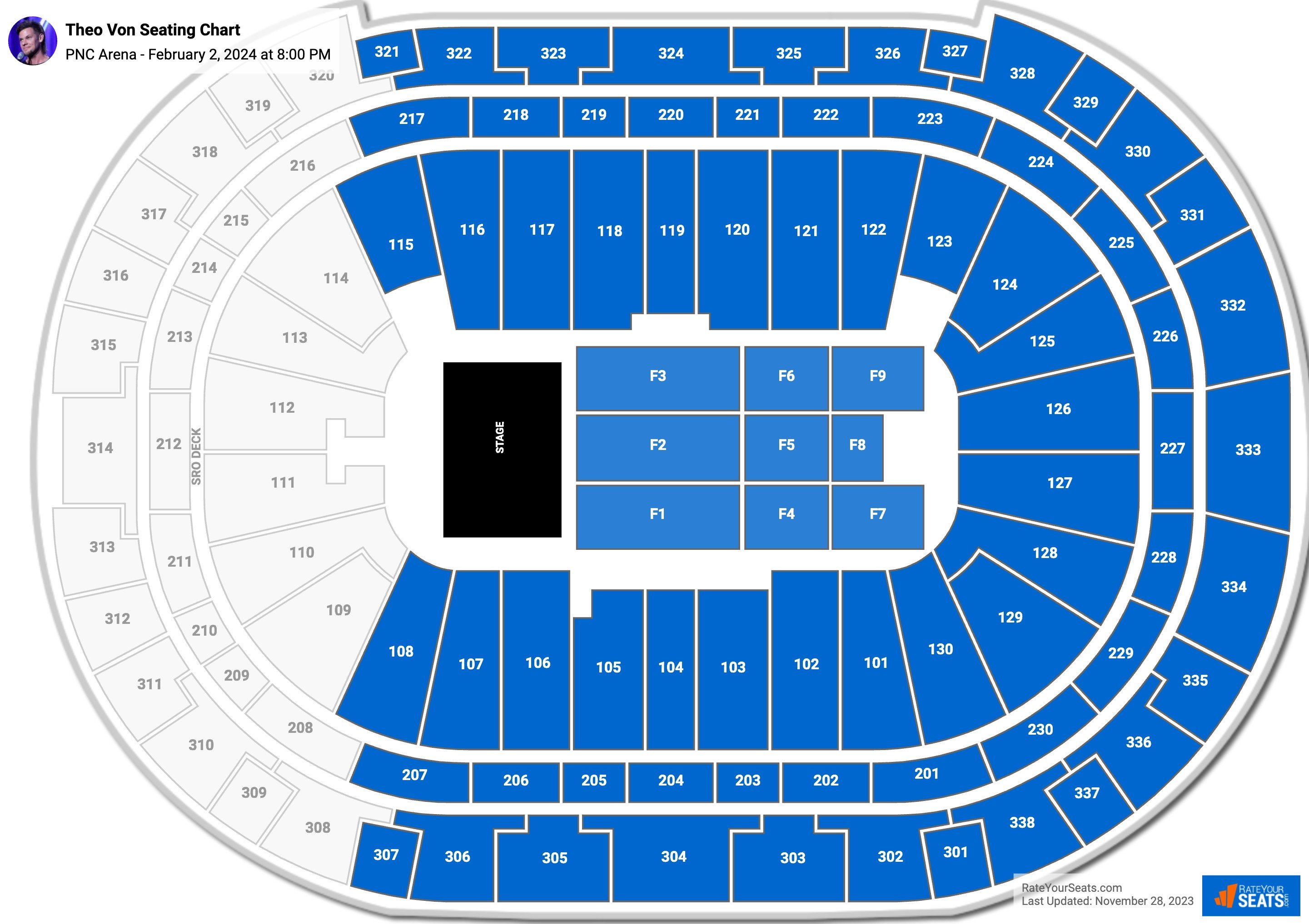 PNC Arena Concert Seating Chart