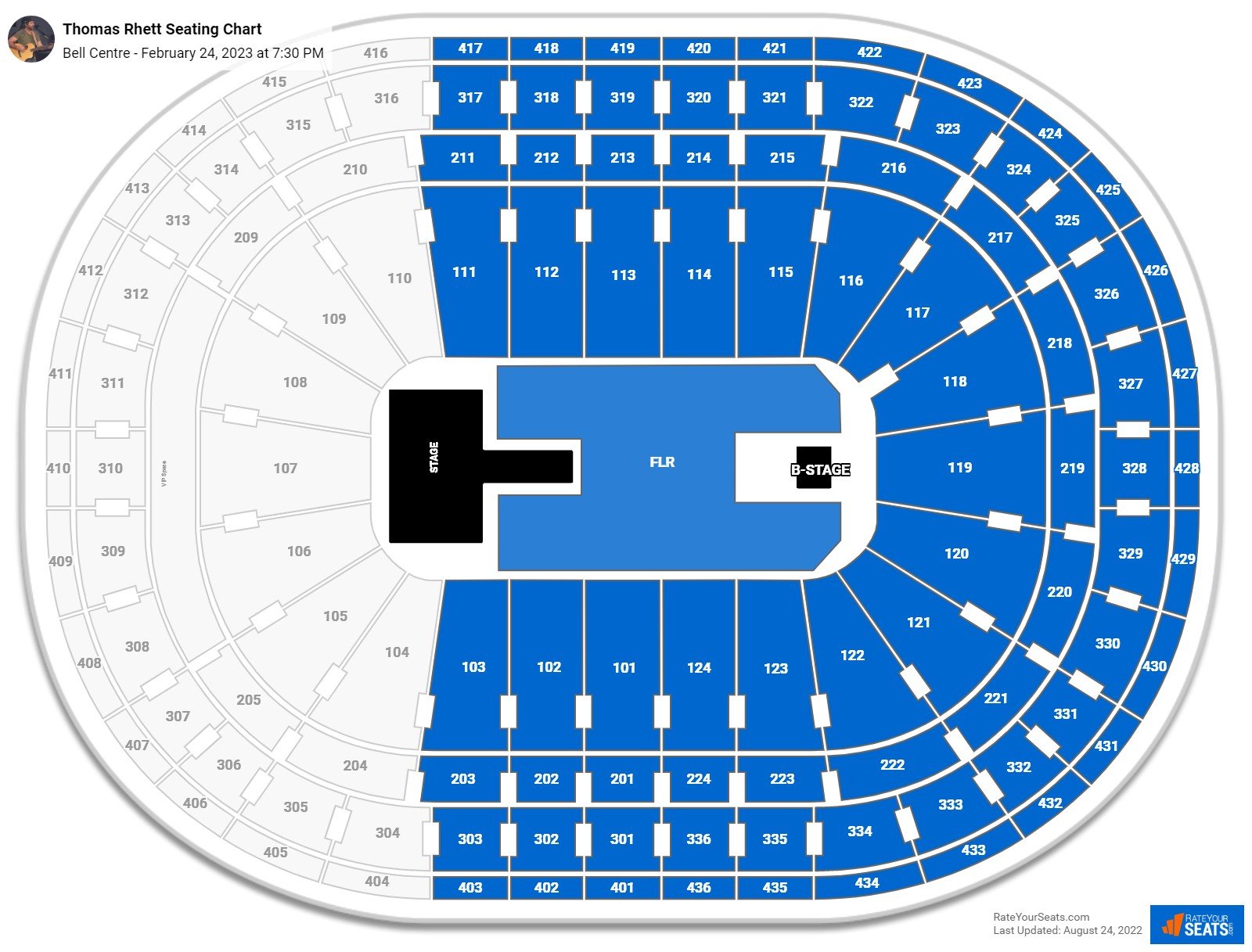 Bell Centre Concert Seating Chart - RateYourSeats.com