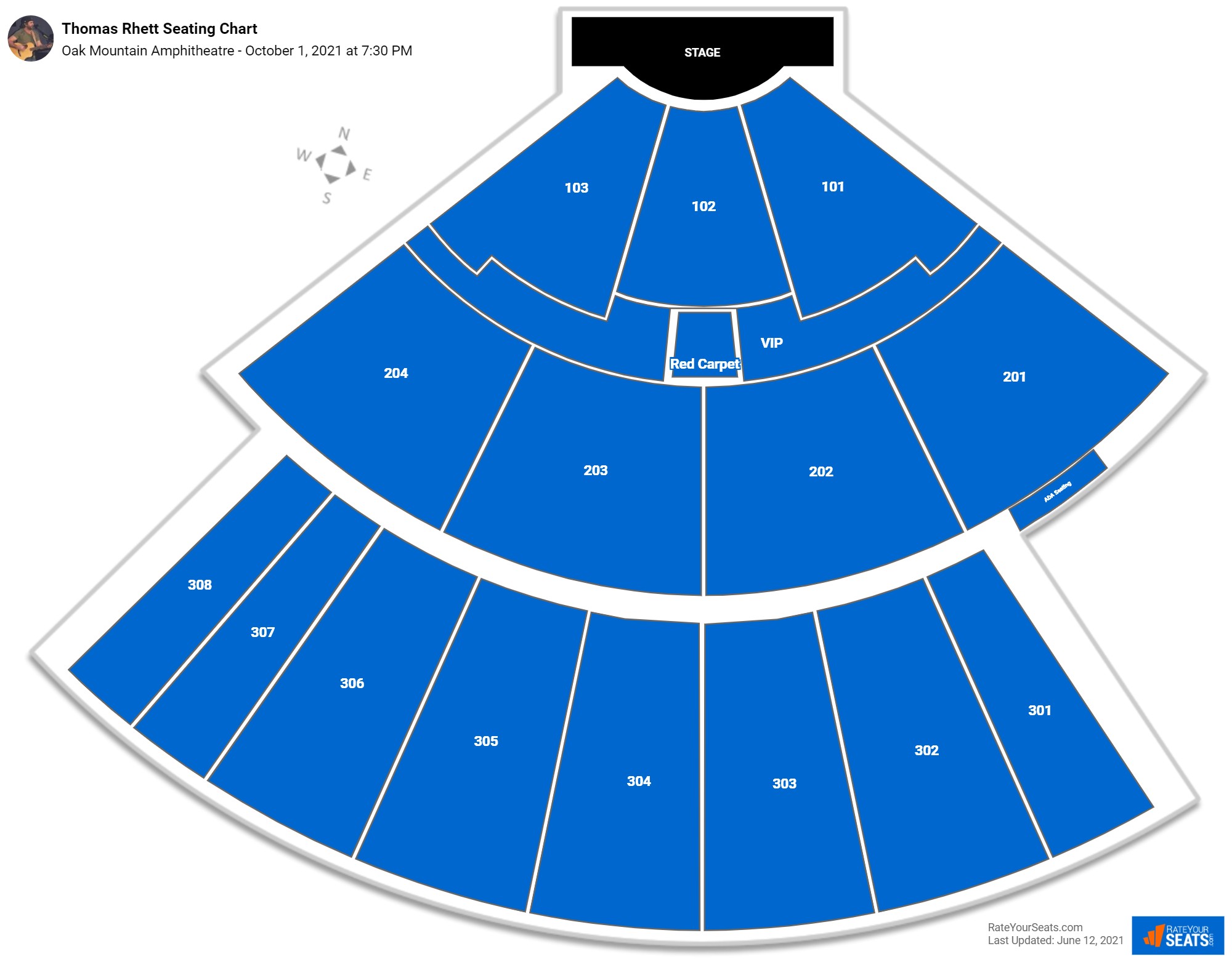 Oak Mountain Amphitheatre Seating Chart