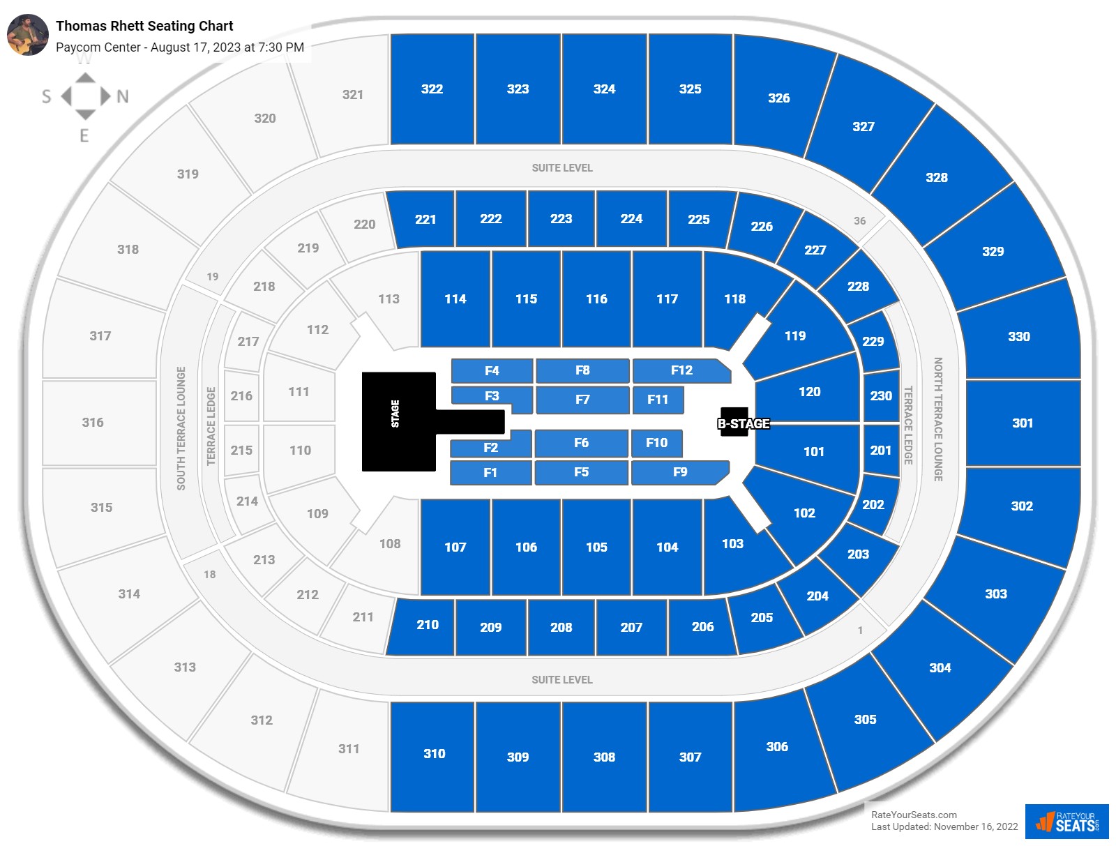 Center Concert Seating Chart