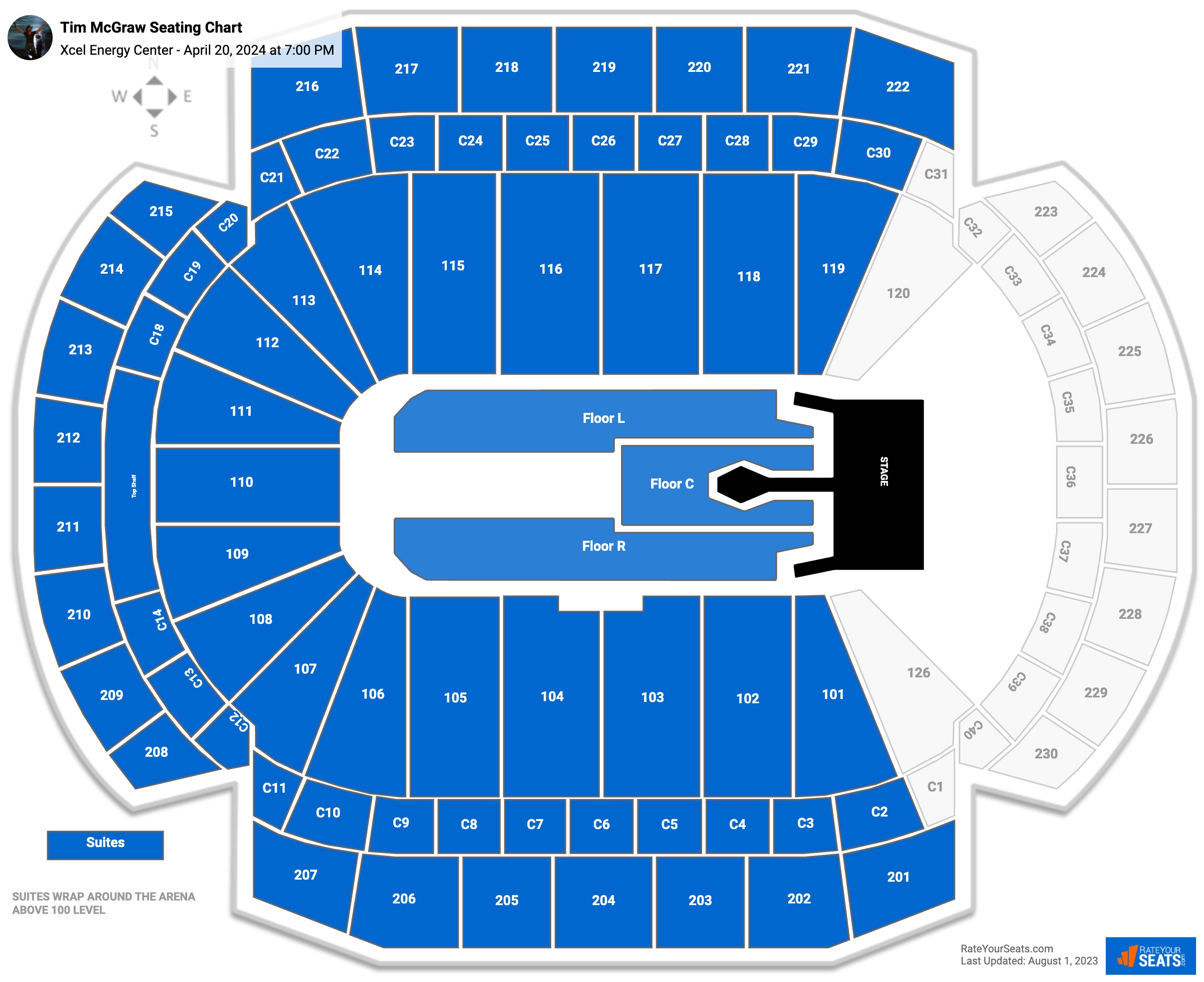 Xcel Energy Center Concert Seating Chart