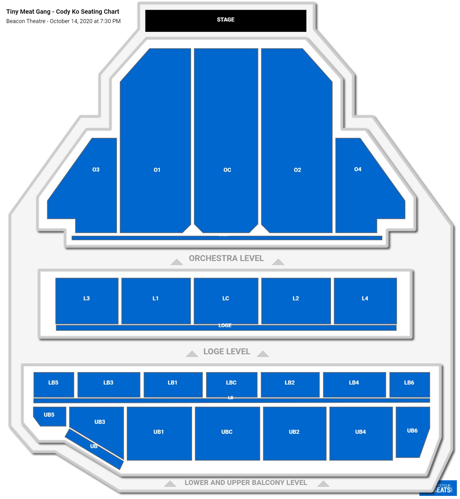 Beacon Theatre Seating Chart