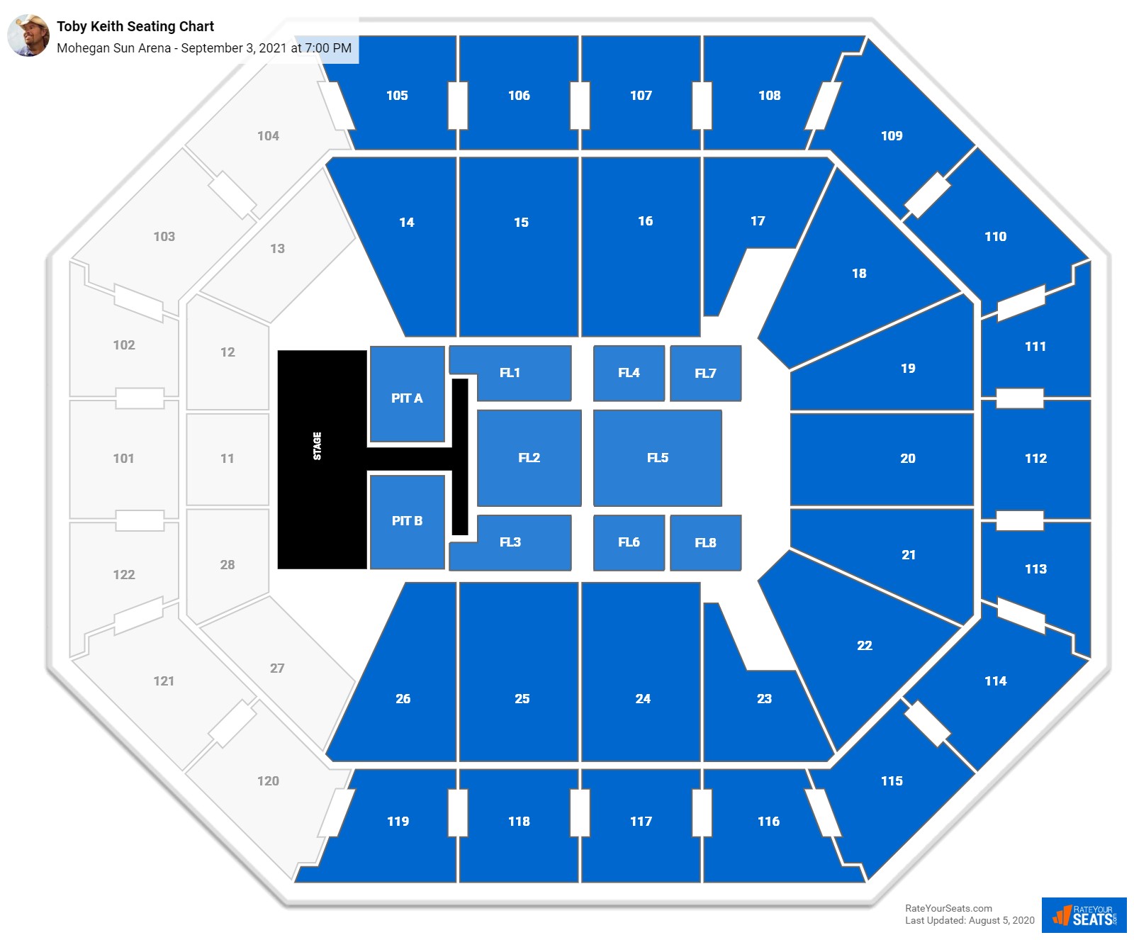 Mohegan Sun Arena Seating Charts For Concerts