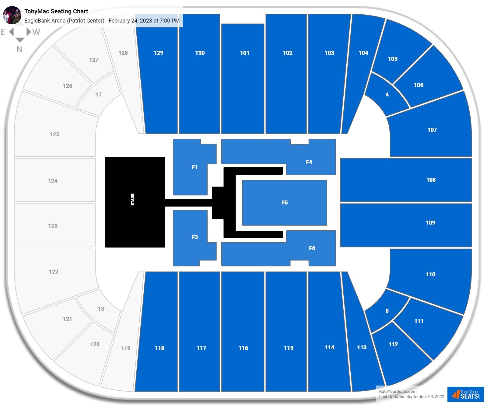 EagleBank Arena Seating Chart - RateYourSeats.com