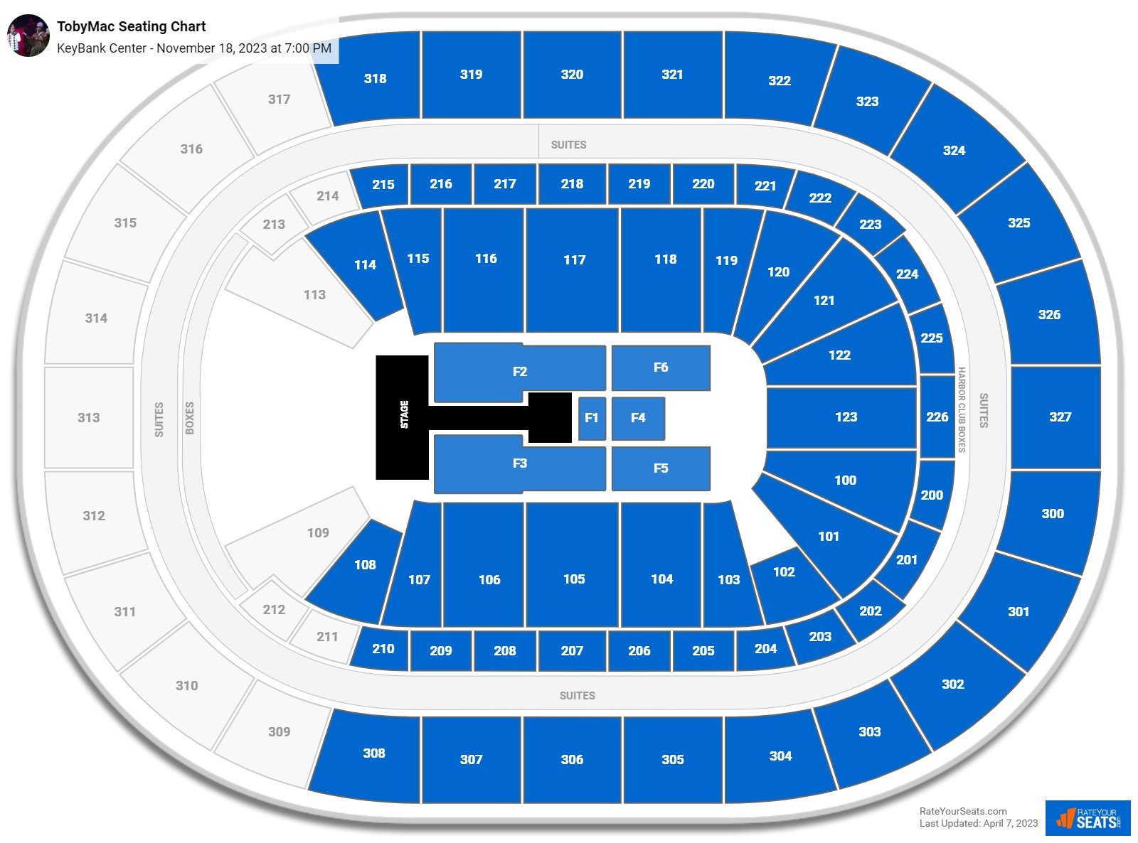 KeyBank Center Concert Seating Chart - RateYourSeats.com