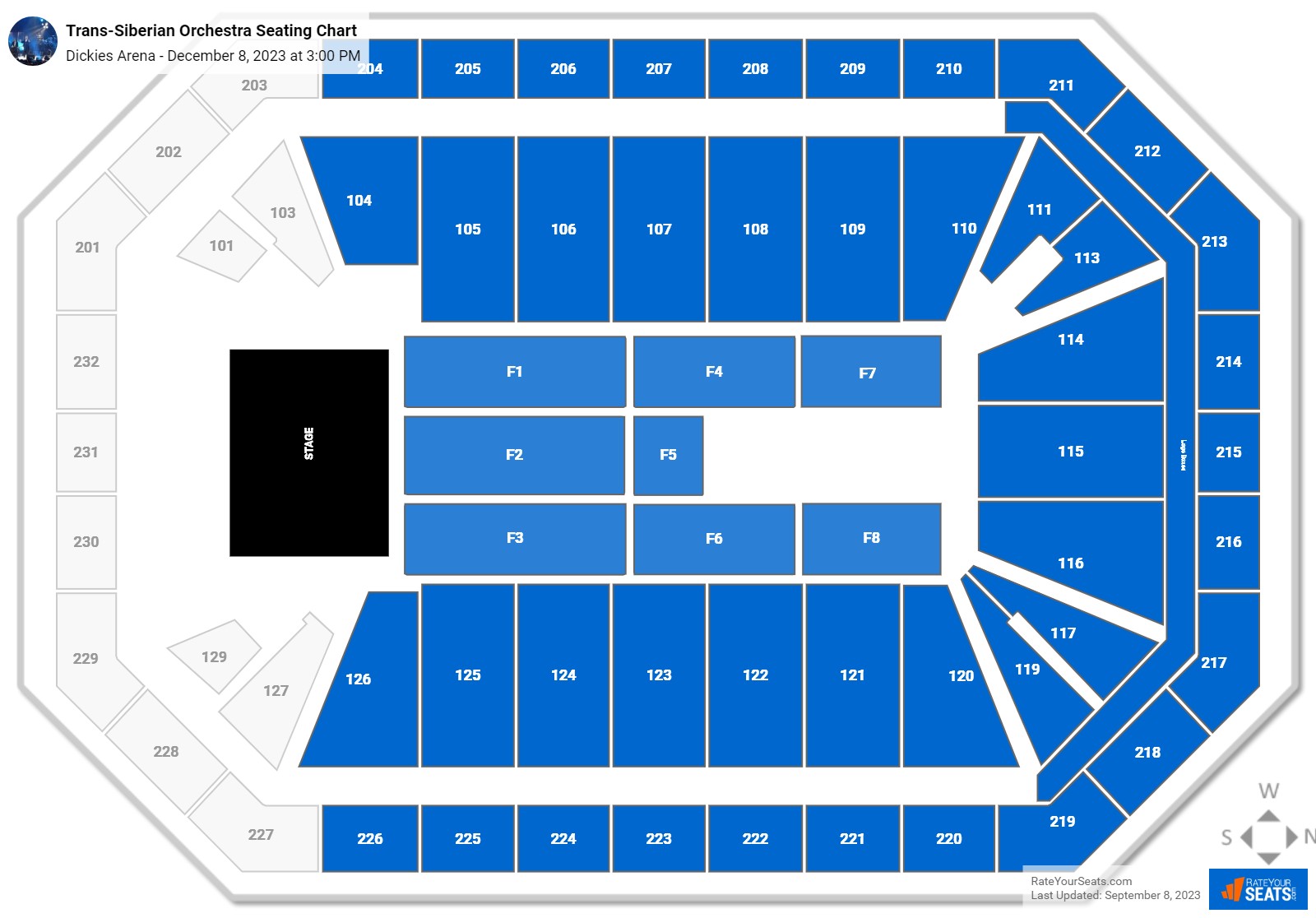 Dickies Arena Concert Seating Chart - RateYourSeats.com