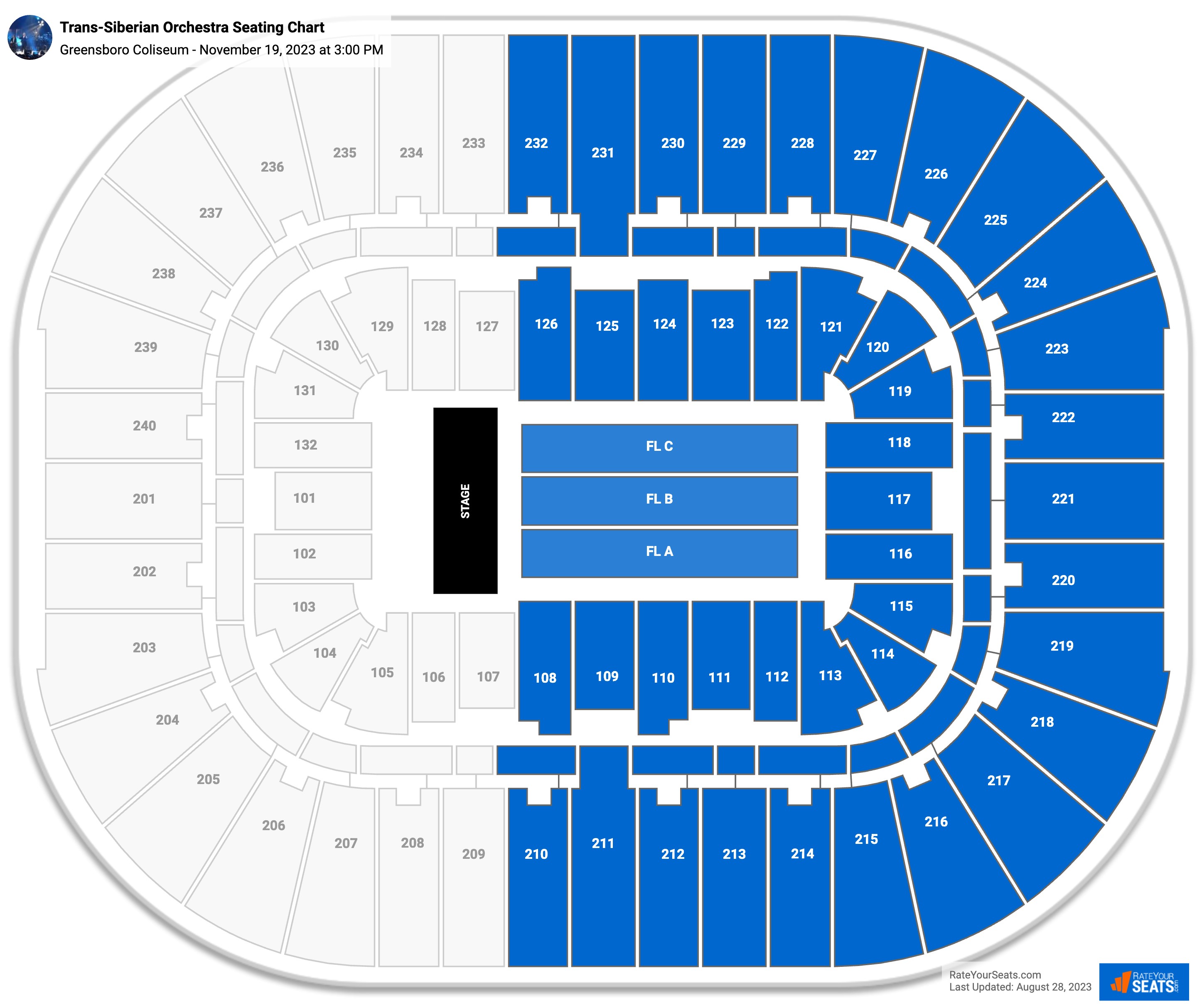 Greensboro Coliseum Concert Seating Chart - RateYourSeats.com