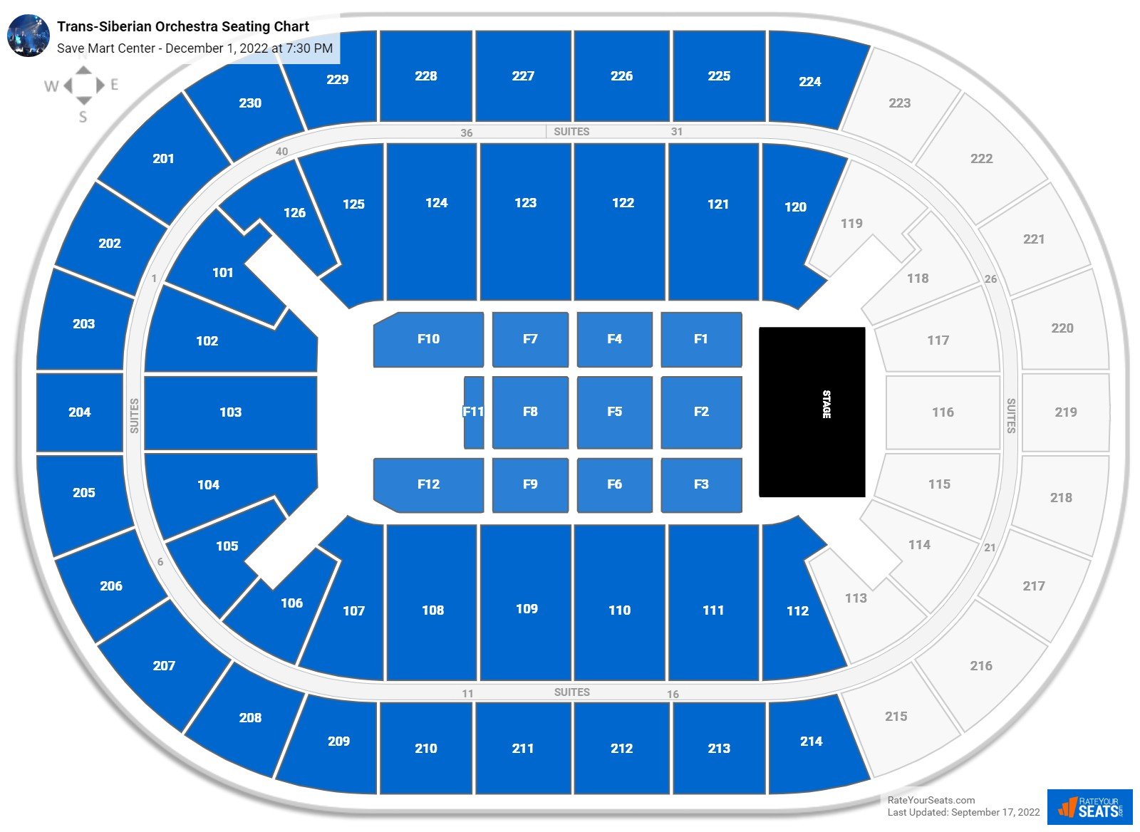 Save Mart Center Seating Chart - RateYourSeats.com