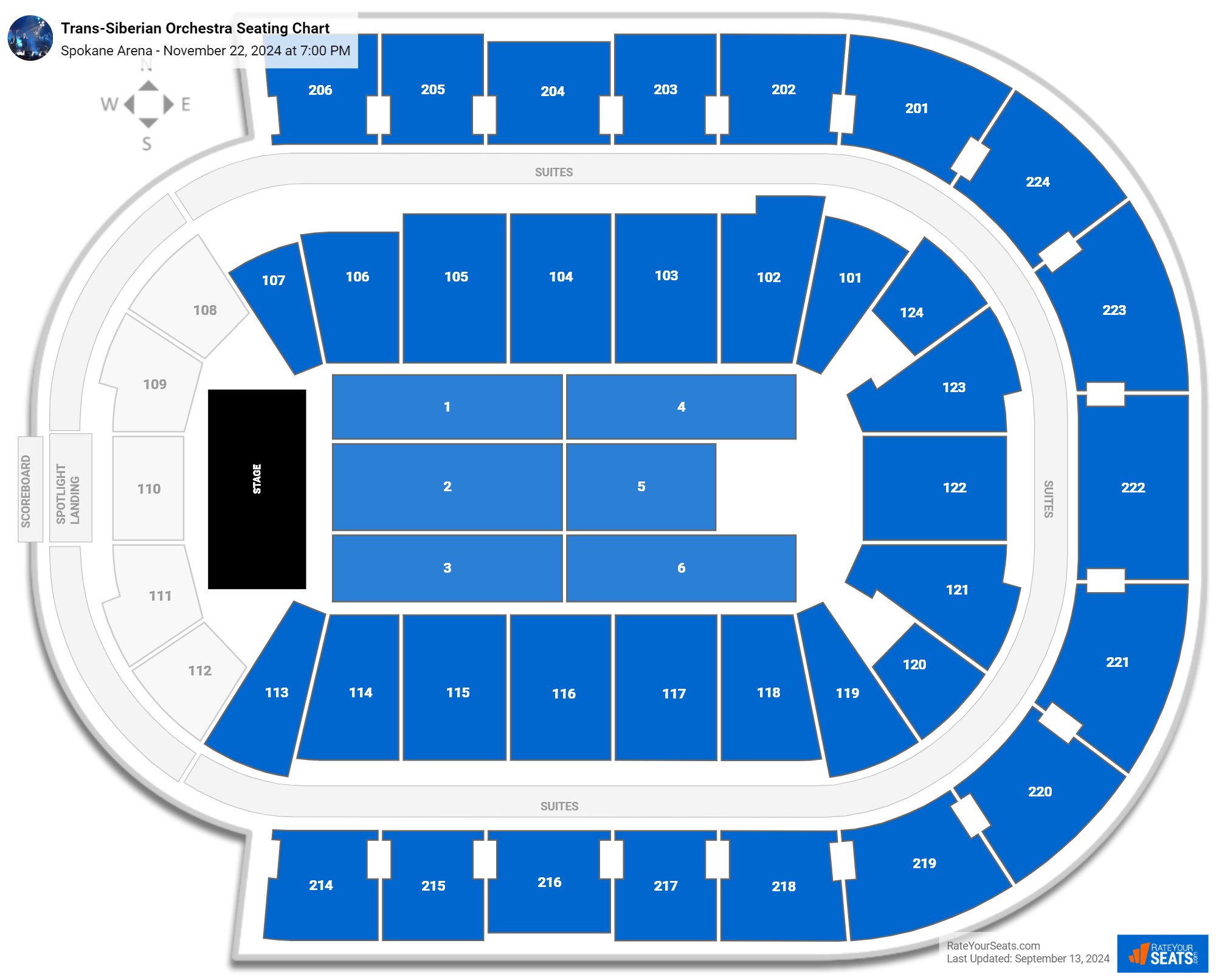 Spokane Arena Concert Seating Chart