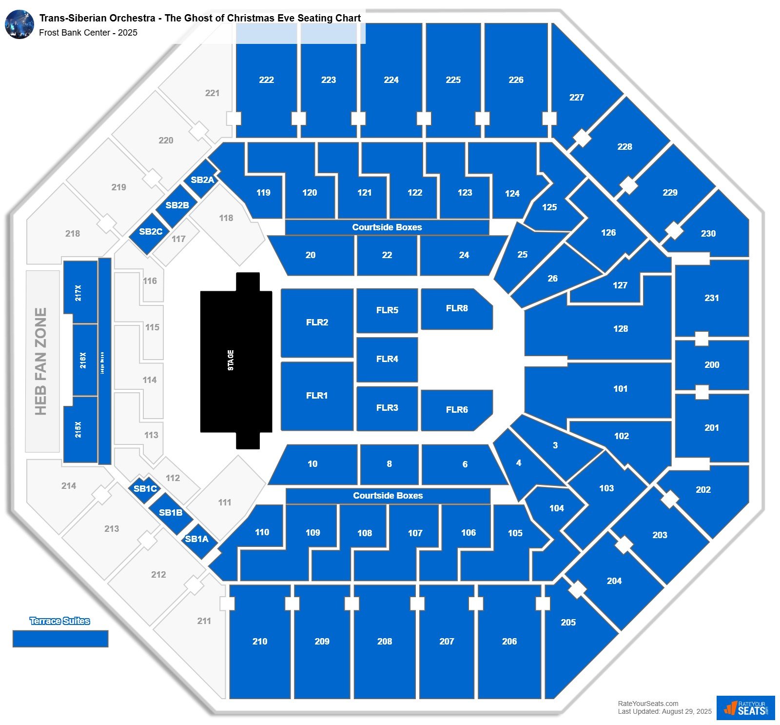 Trans-Siberian Orchestra - The Ghost of Christmas Eve seating chart Frost Bank Center