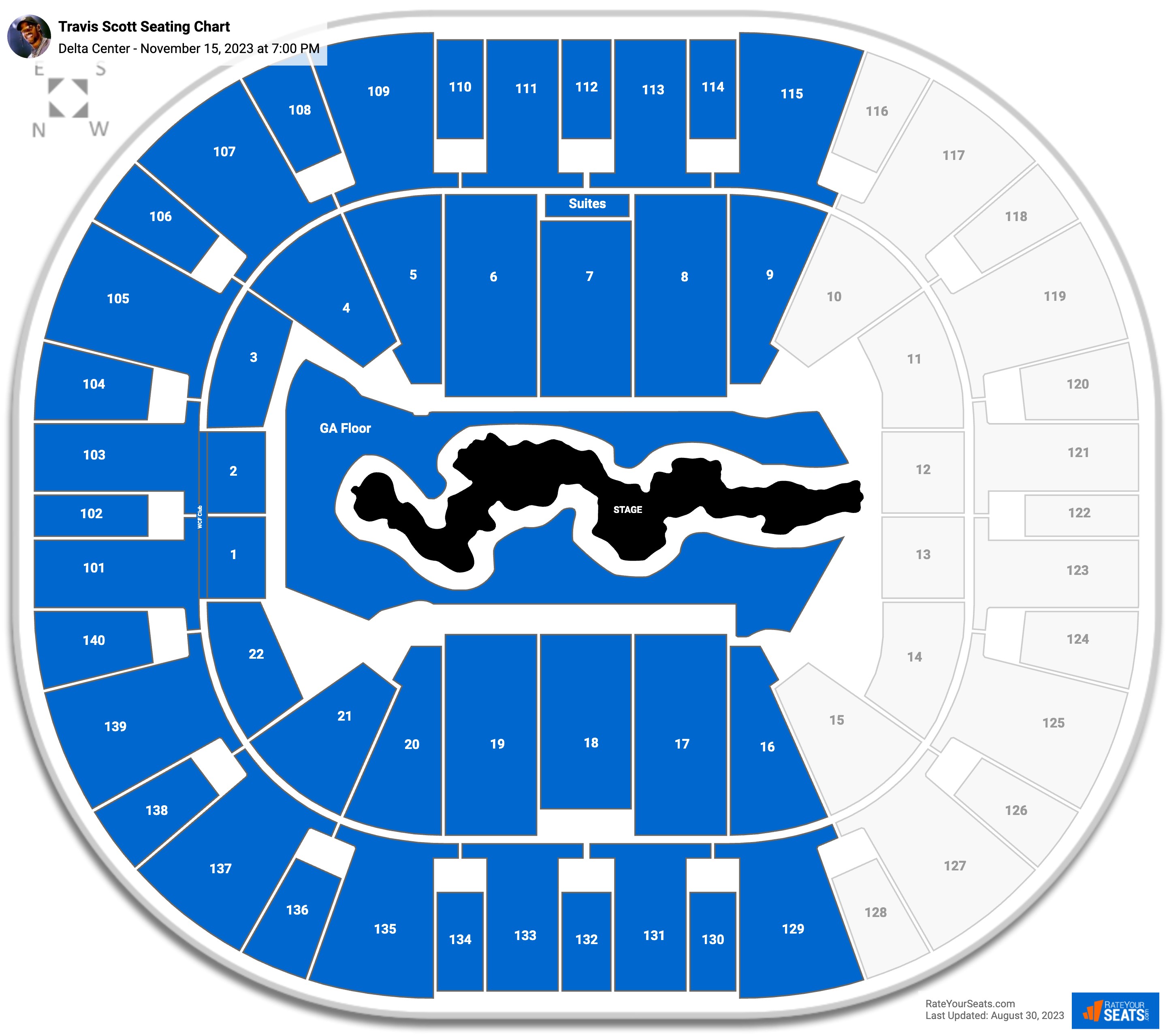 Delta Center Concert Seating Chart