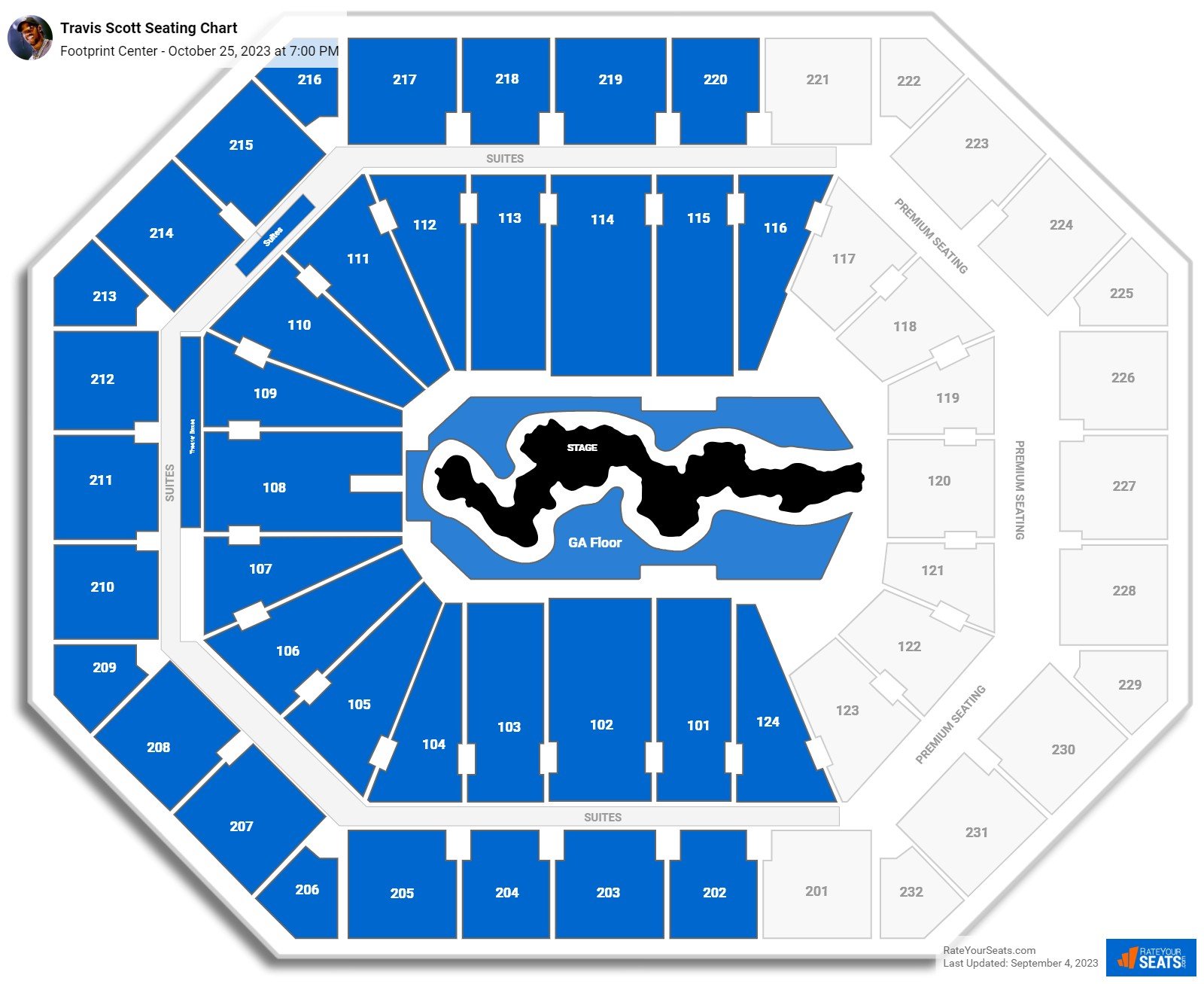 Square Garden Seating Chart Travis Scott