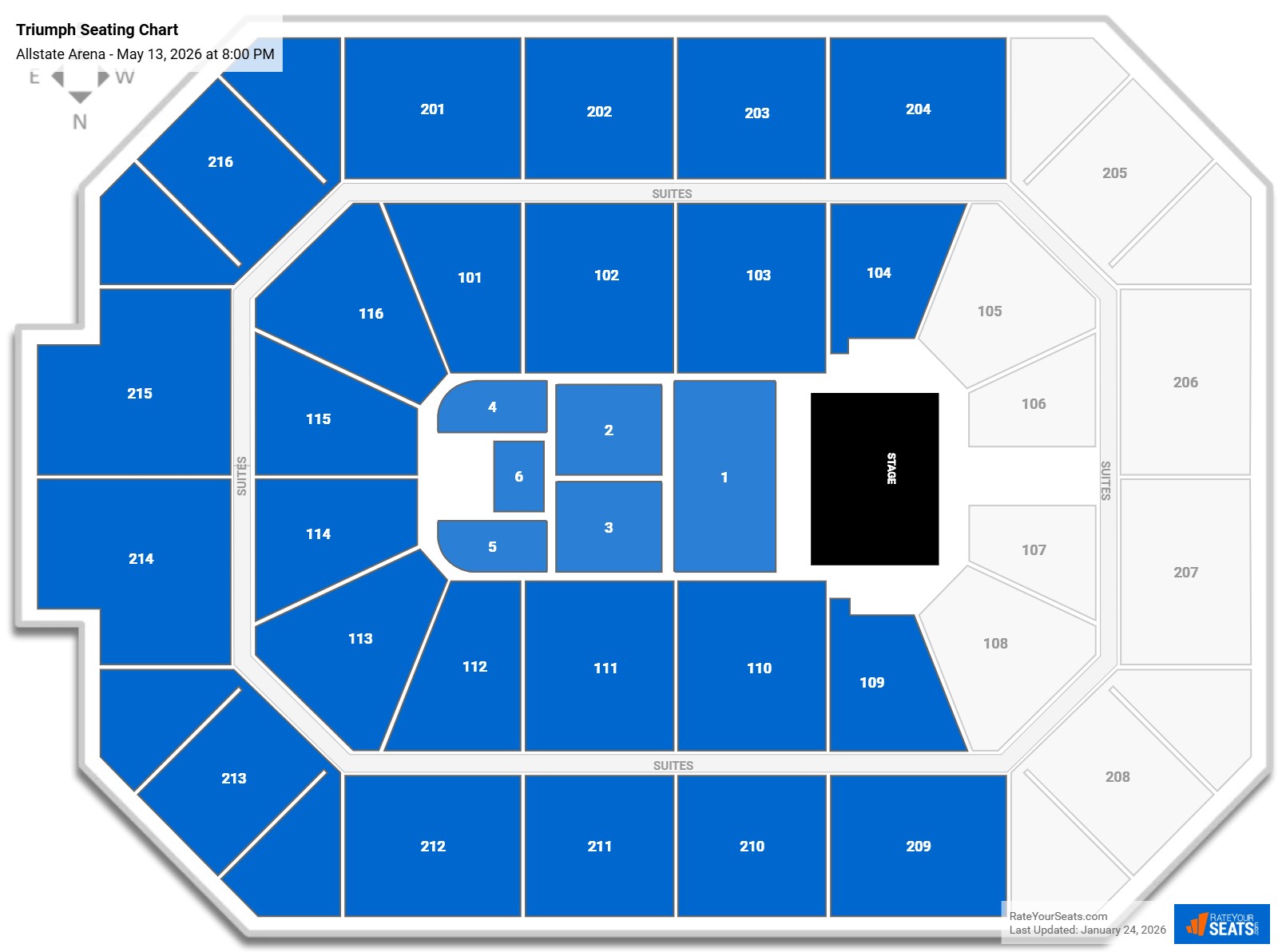 Triumph seating chart Allstate Arena