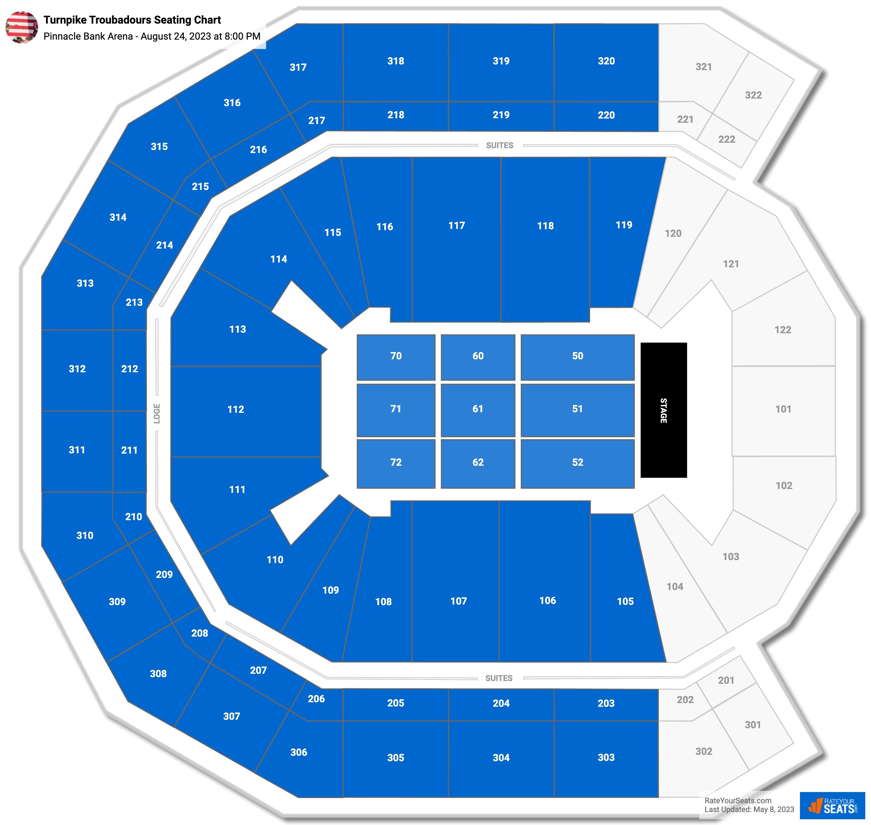 Pinnacle Bank Arena Seating Chart Metallica | Cabinets Matttroy