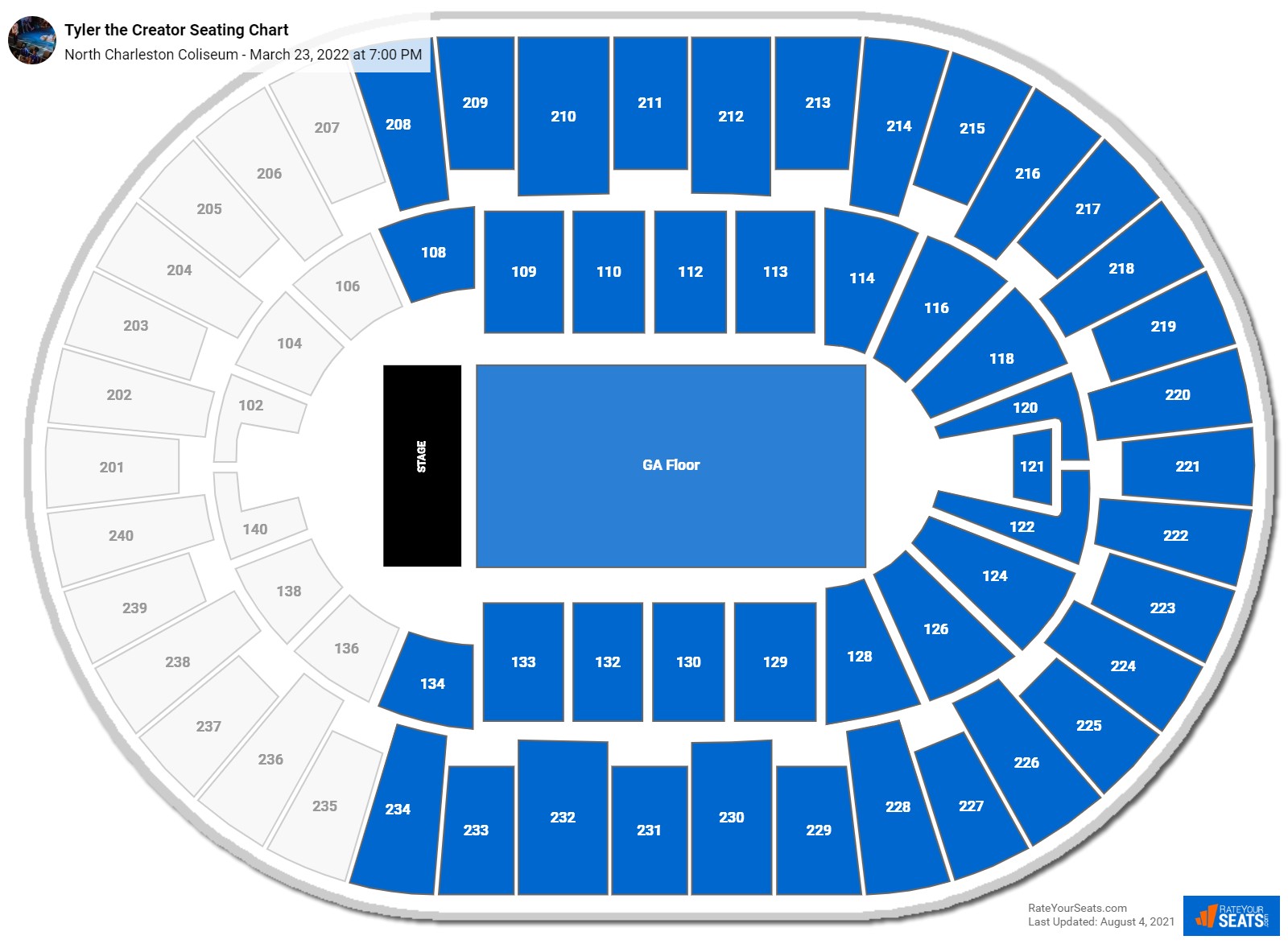 North Charleston Coliseum Seating Chart