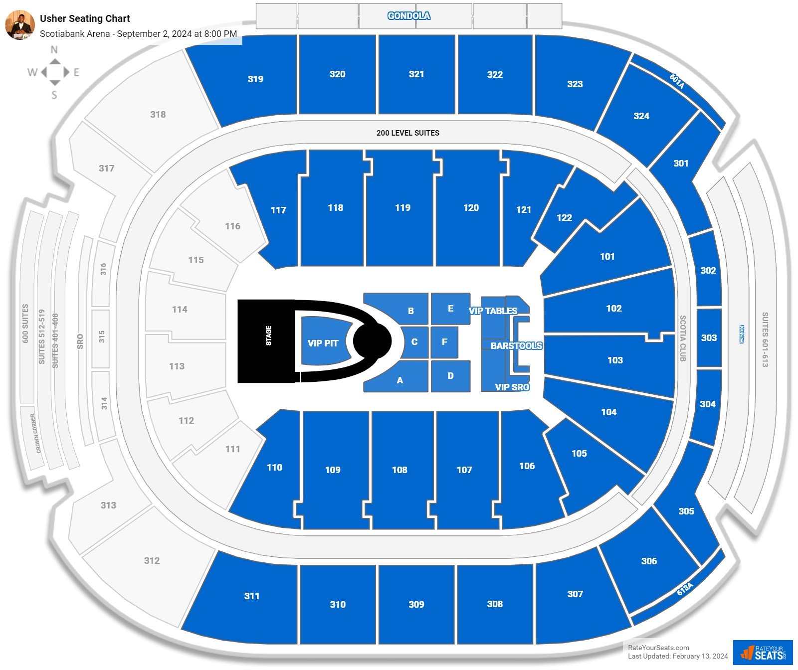 Scotiabank Arena Concert Seating Chart - RateYourSeats.com