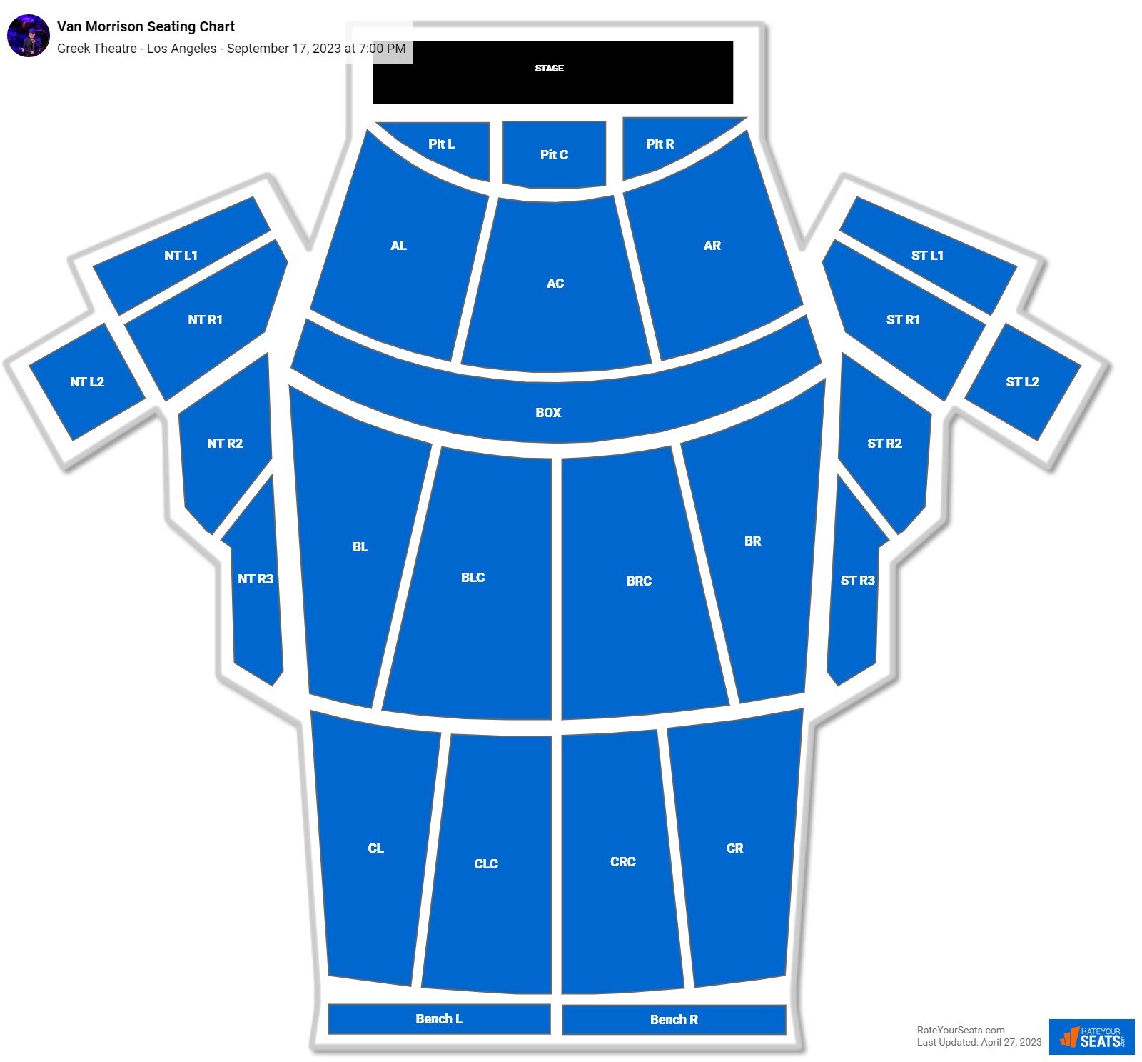 Greek Theatre Los Angeles Seating Chart