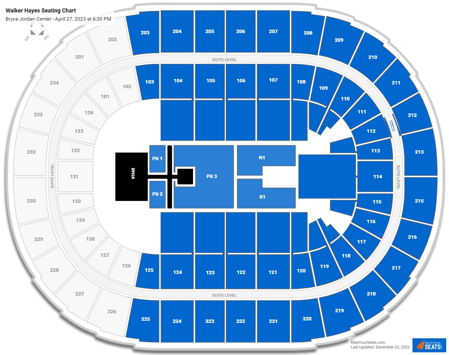 Bryce Jordan Center Concert Seating Chart - RateYourSeats.com