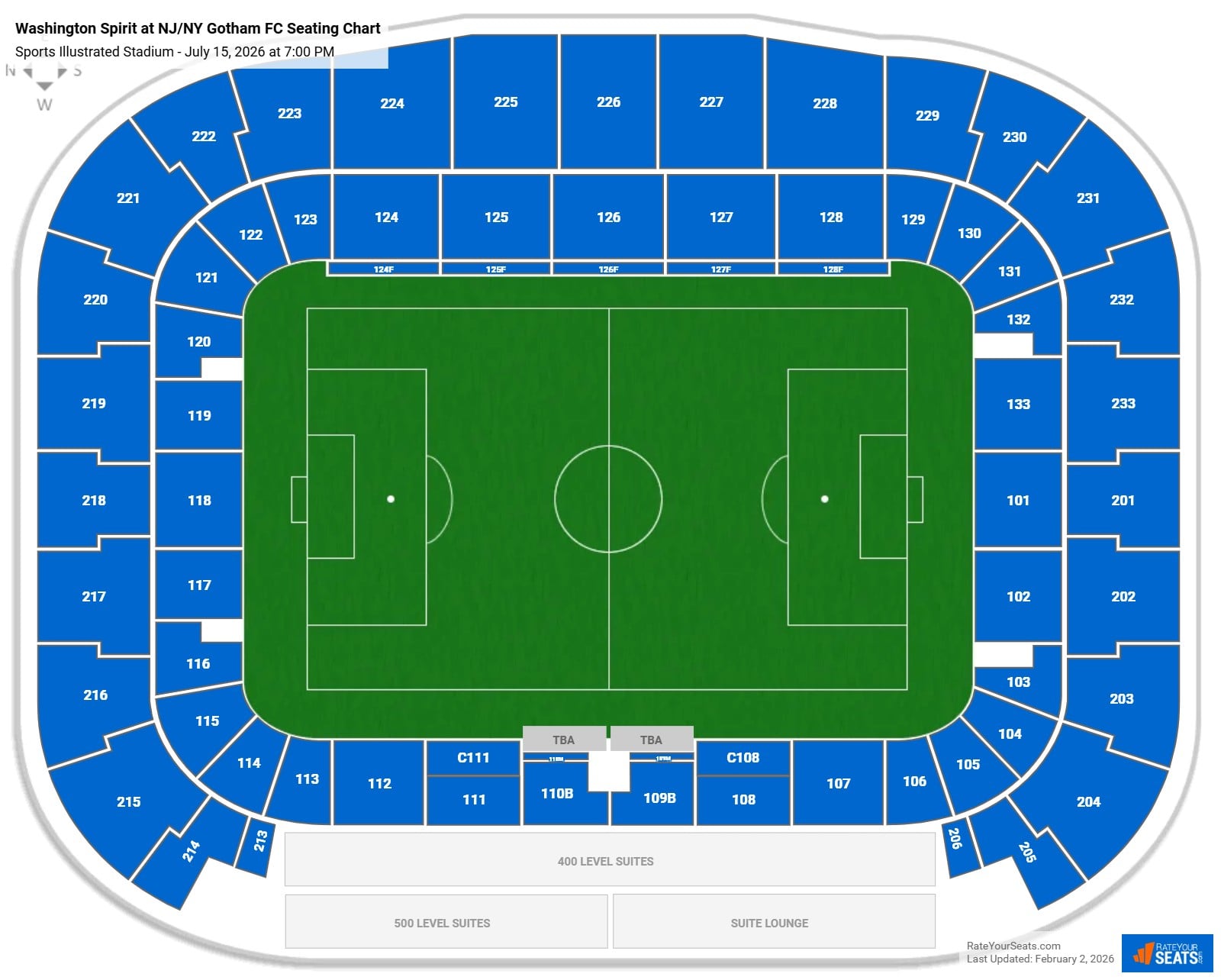 Washington Spirit at NJ/NY Gotham FC seating chart Citi Field