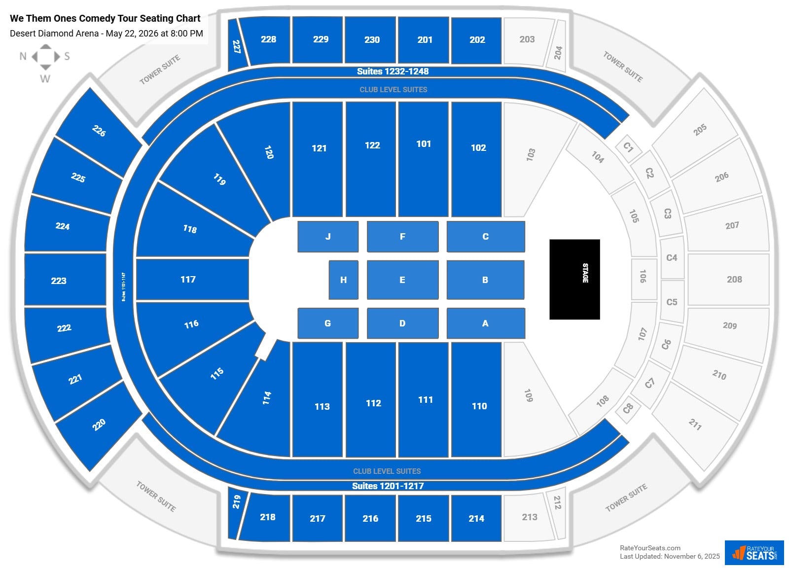 We Them Ones Comedy Tour seating chart Desert Diamond Arena