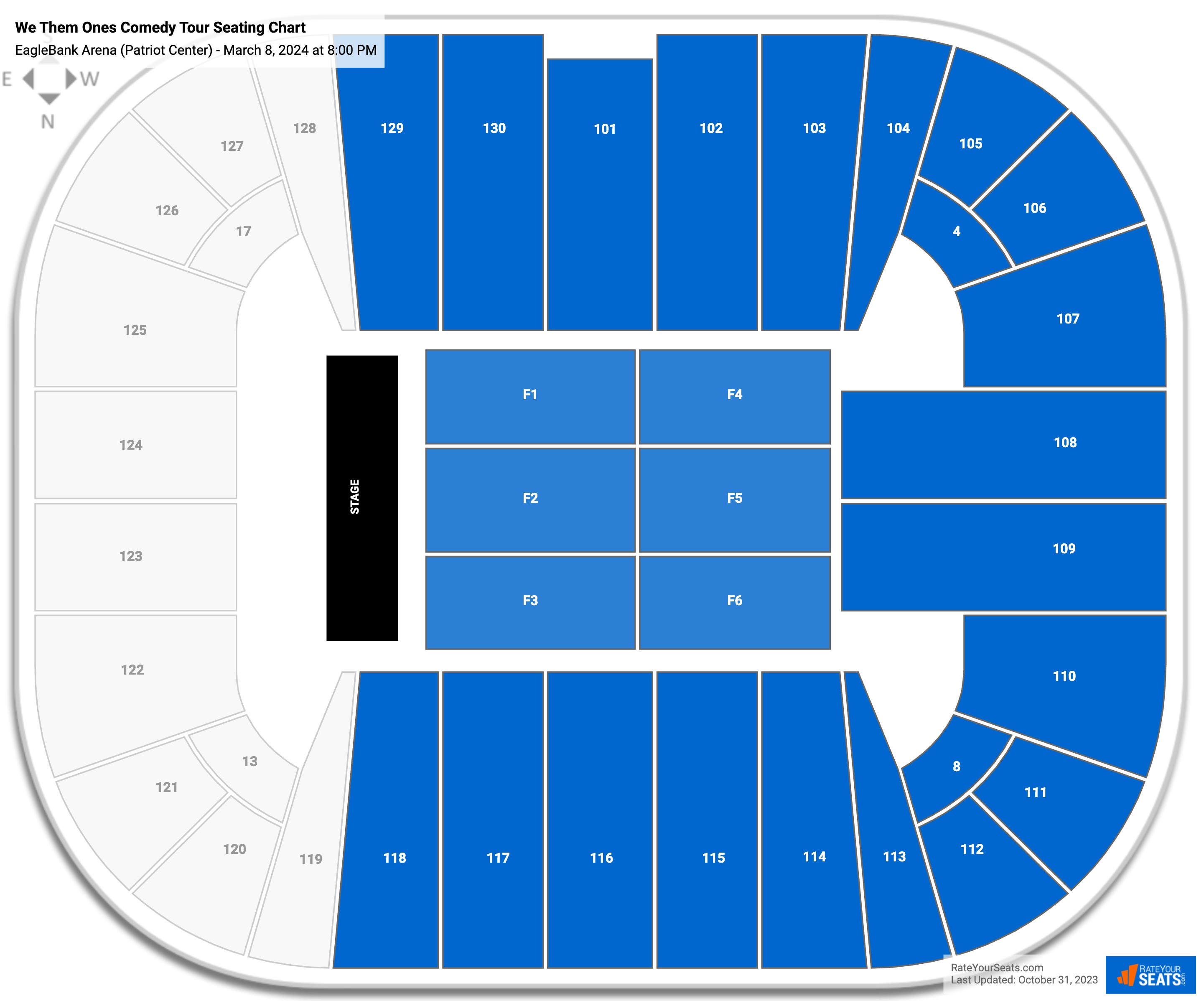 EagleBank Arena Seating Chart