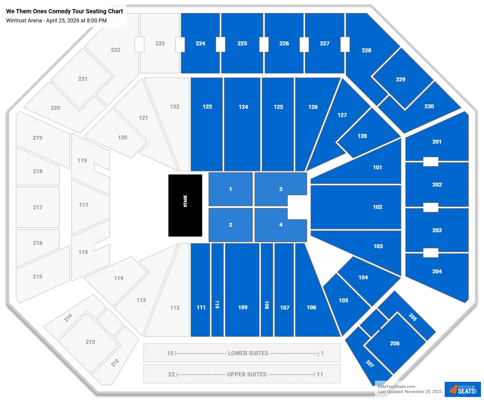 We Them Ones Comedy Tour seating chart Wintrust Arena