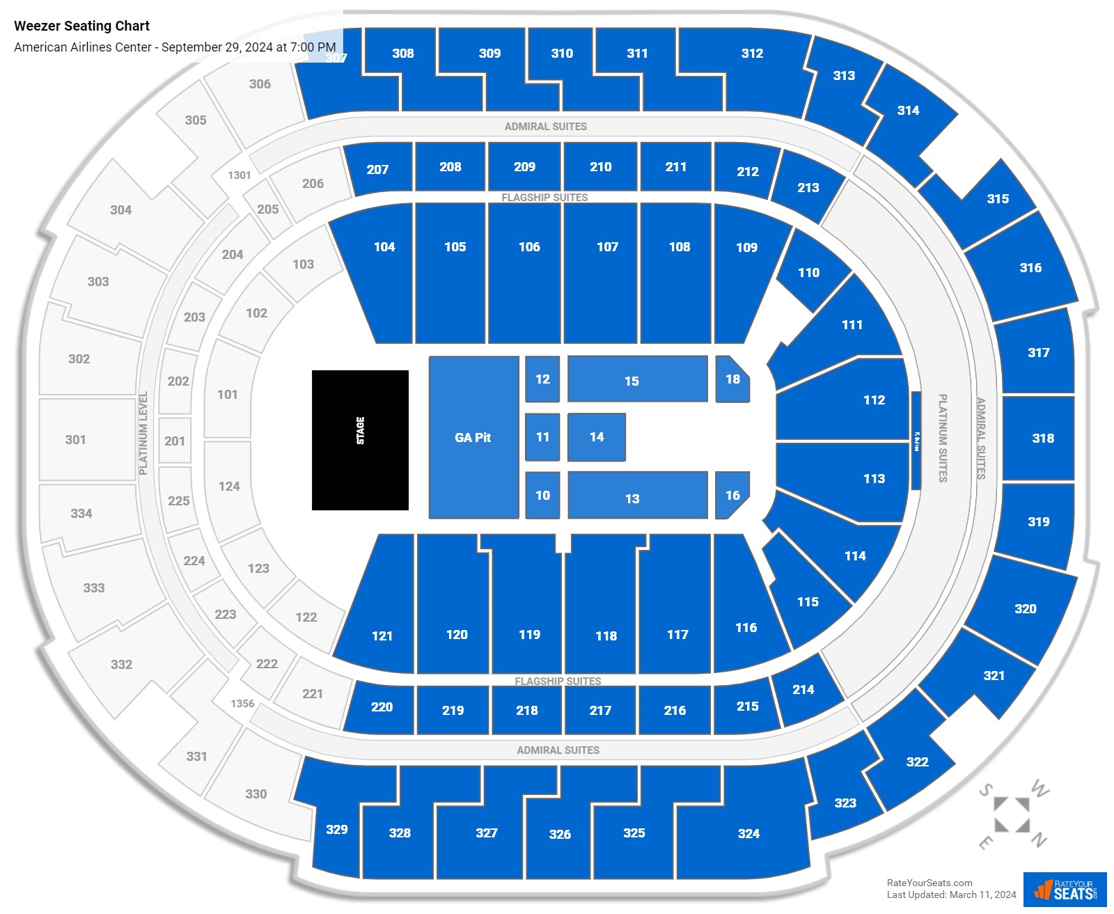 American Airlines Center Concert Seating Chart - RateYourSeats.com