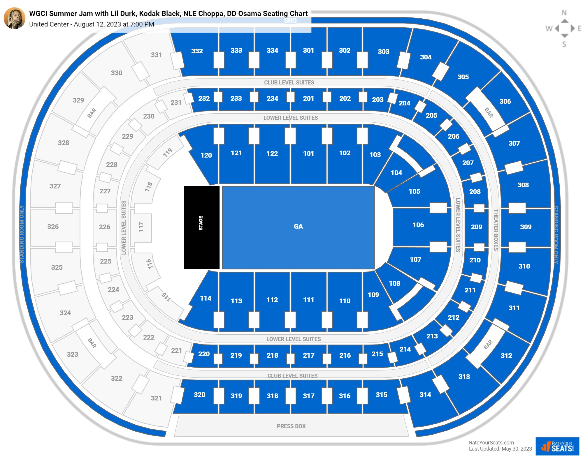 United Center Concert Seating Chart