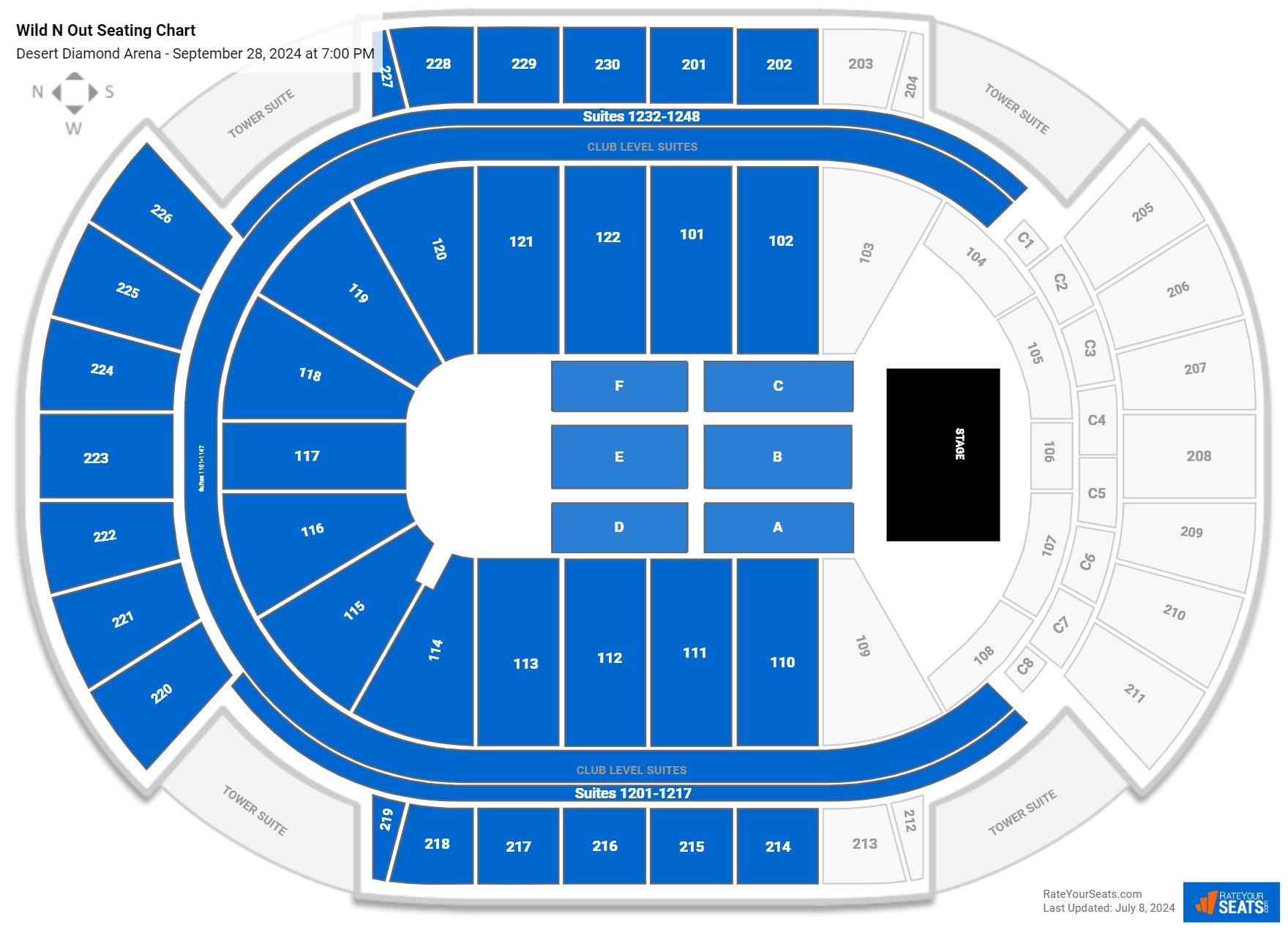 Desert Diamond Arena Seating Chart - RateYourSeats.com