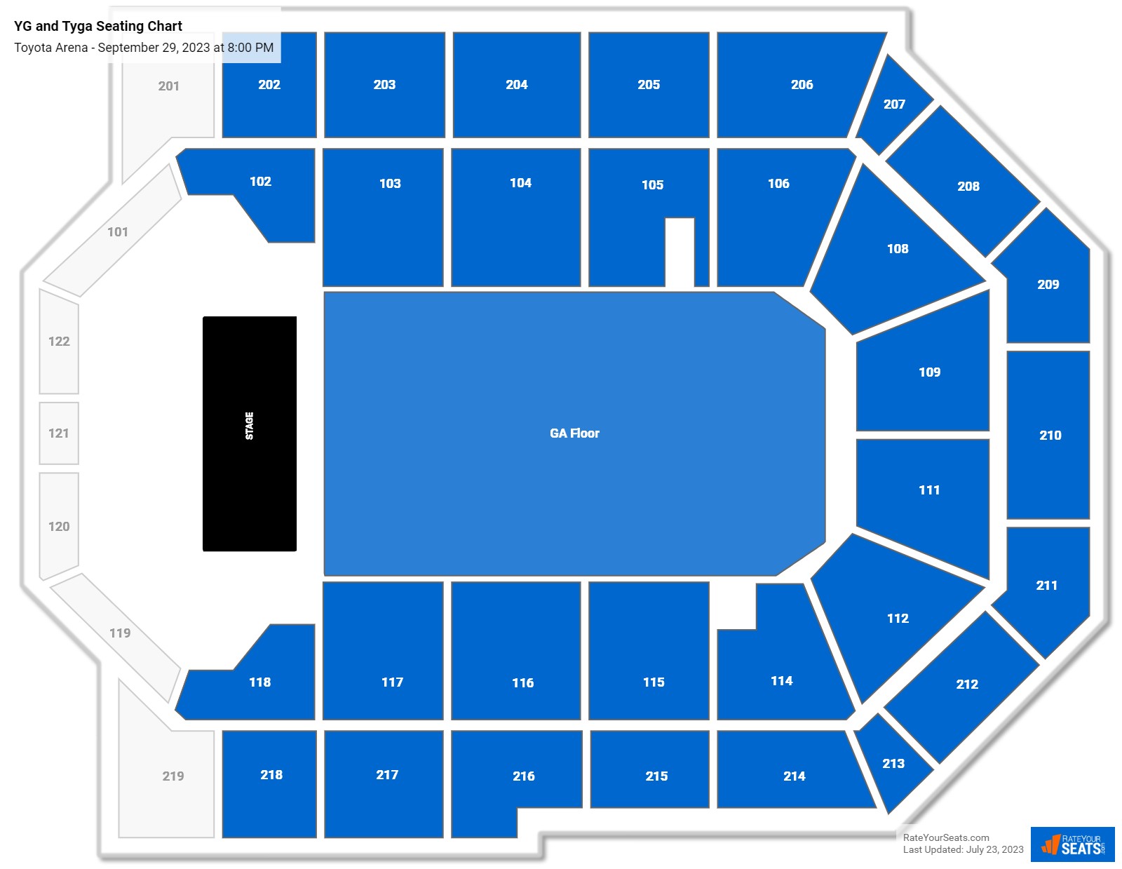 Toyota Arena Seating Chart - RateYourSeats.com