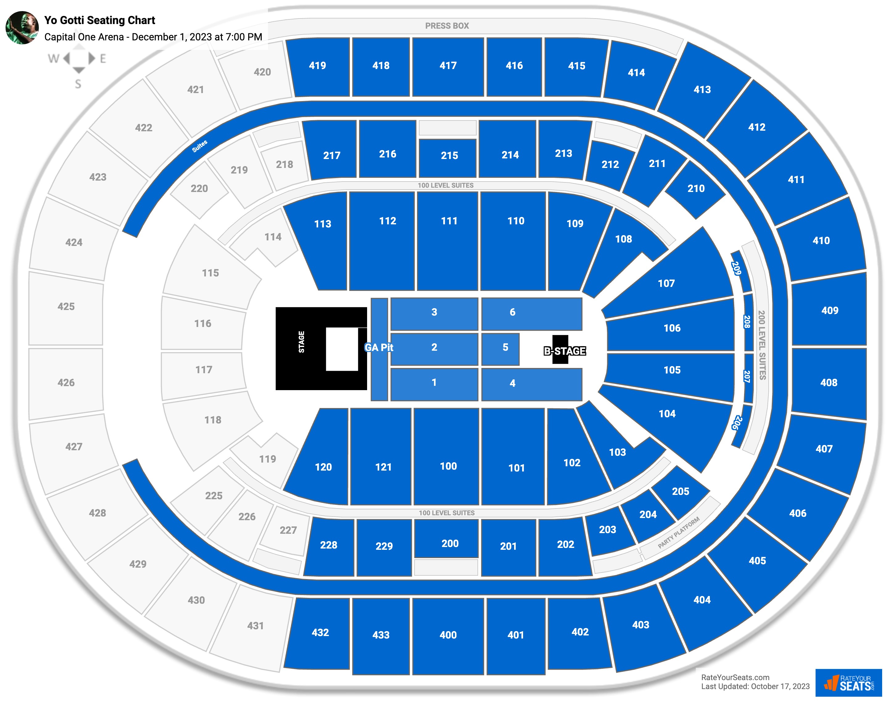 Capital One Arena Concert Seating Chart - RateYourSeats.com